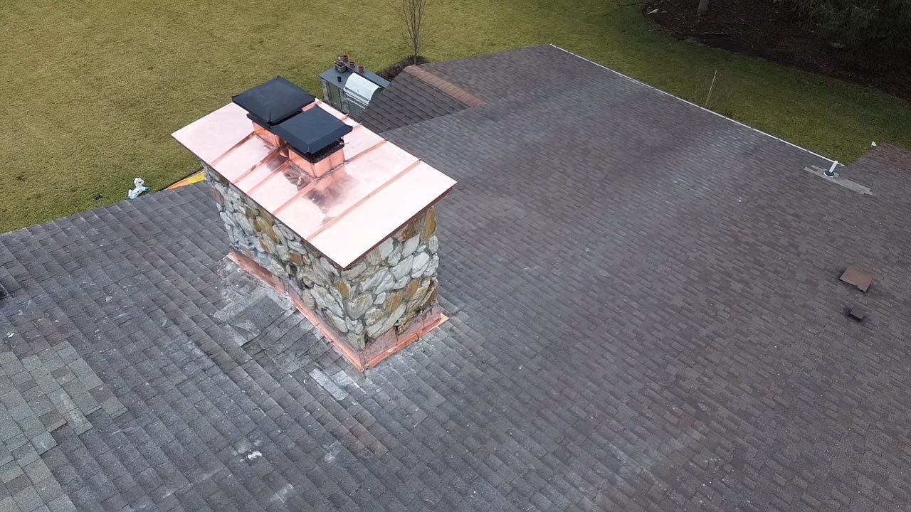 Chimney Repairs using Copper by CMNG LLC