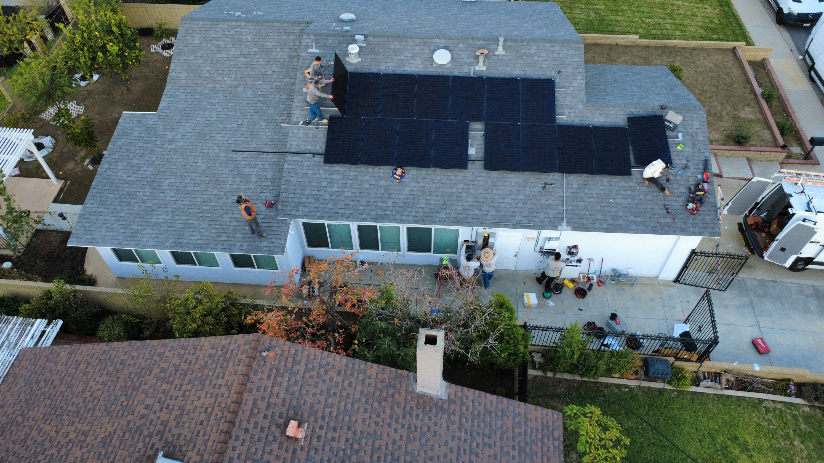 17-Panel Solar System and Battery Backup in Hacienda Heights by AWS Solar