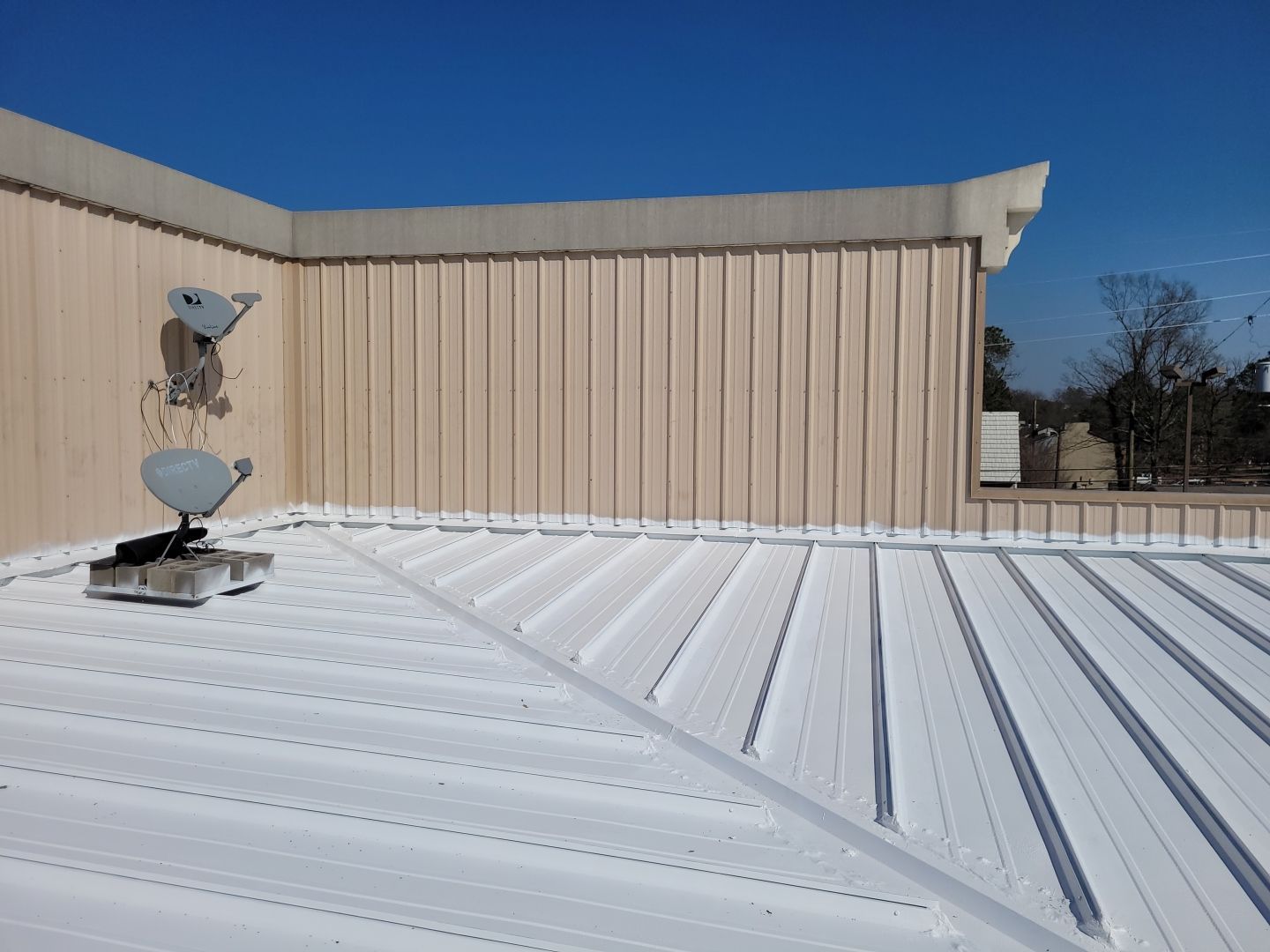 Commercial Metal Restoration System using Aldocoat Coatings by Hostetler Roofing