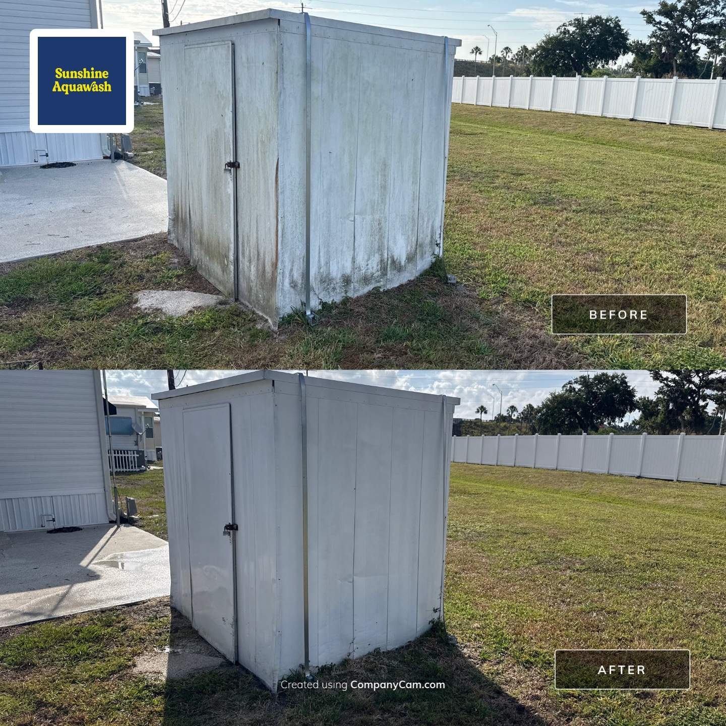 Mobile Home Soft Wash & TPO Roof Cleaning in Leisure Lake Mobile Home Park – Palmetto, FL by Sunshine AquaWash