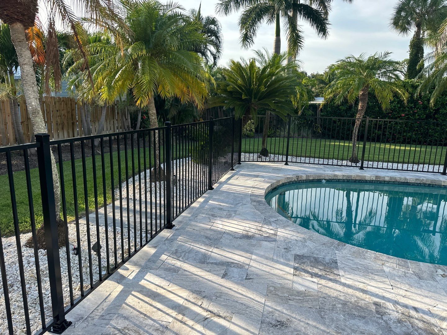 Aluminum Fence Installation using 3 Rail Aluminum Fence by Asap fence and gates, LLC