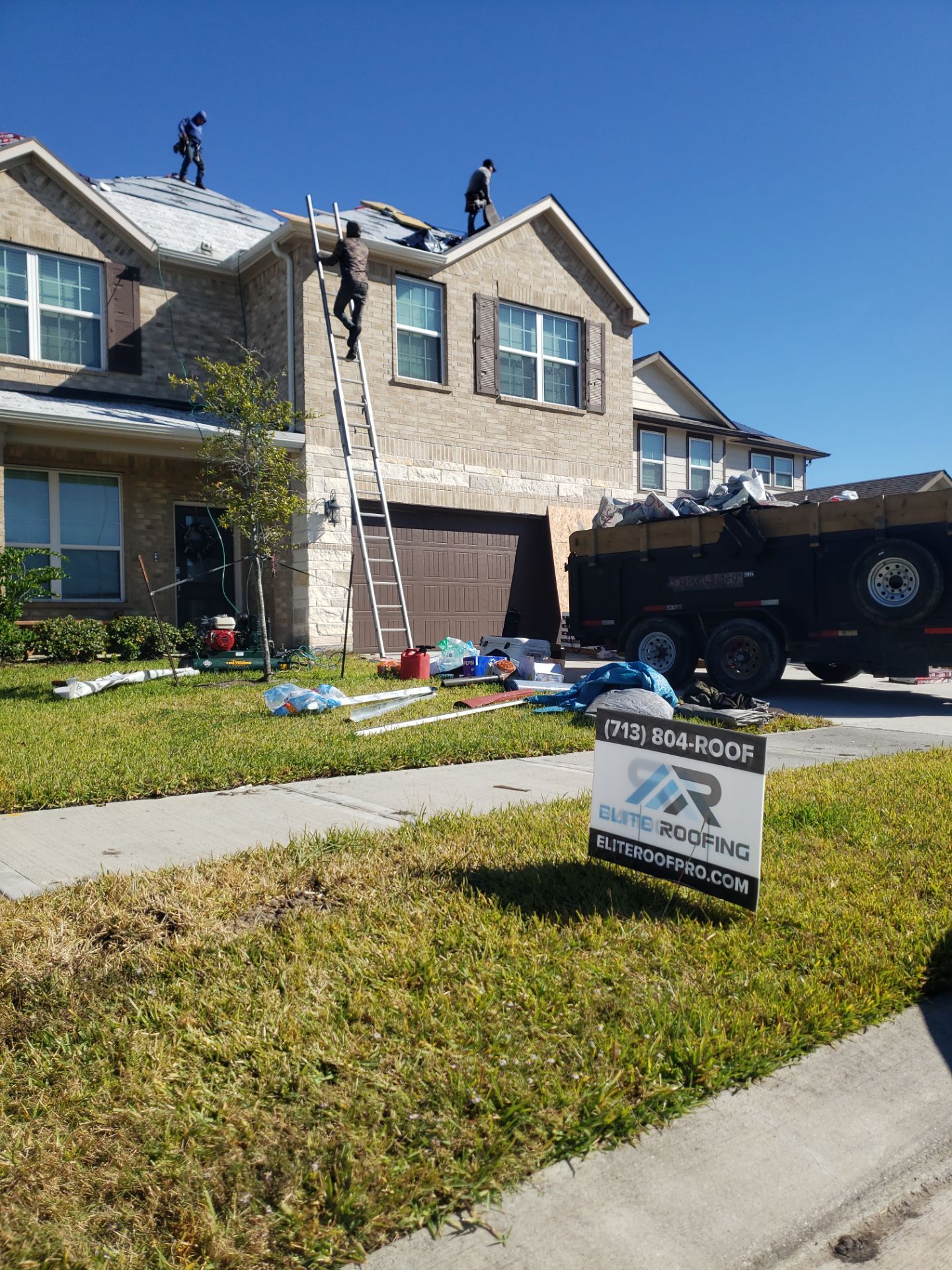 Residential Roof Replacement using GAF NATURAL SHADOW - WEATHERED WOOD by Elite Roofing LLC