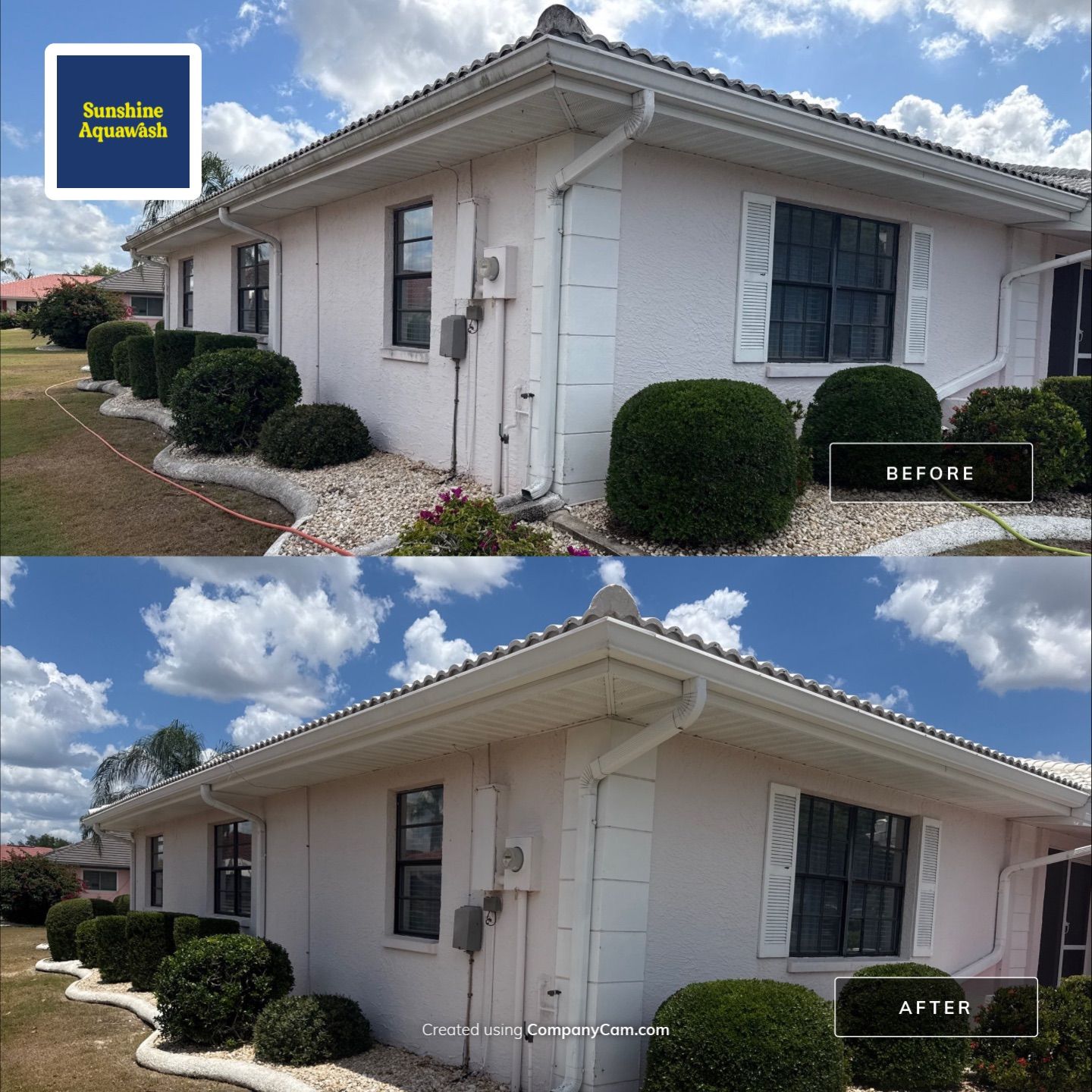 White Tile Roof Cleaning & House Wash in Fairview – Sun City Center, FL 33573 by Sunshine AquaWash