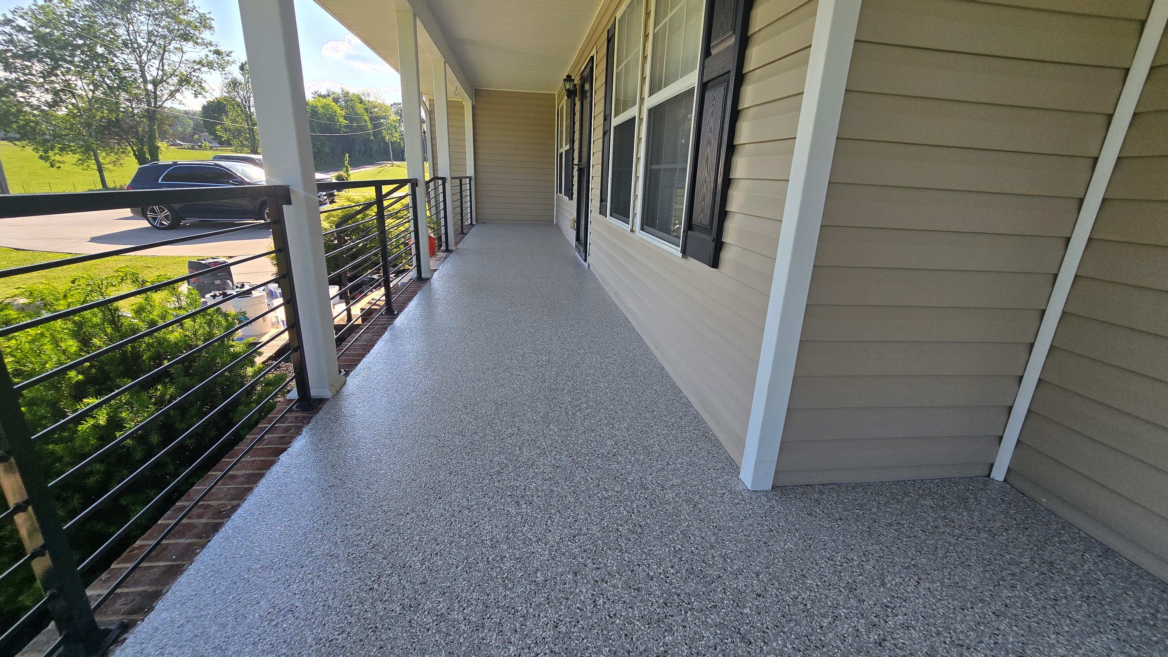 Front Porch using Gravel by Elite Floor Solutions