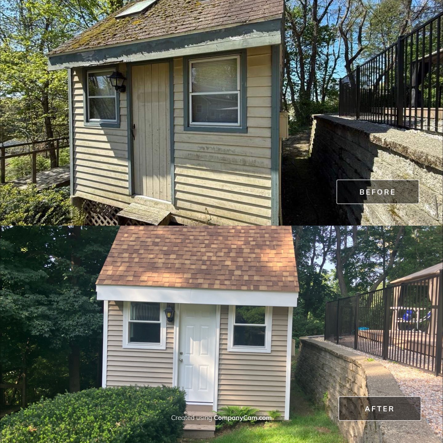 Shed Siding Renewal with Cert Monogram D/4 x 12'6" Clapboard, Natural Clay by DiGiorgi Roofing and Siding Inc