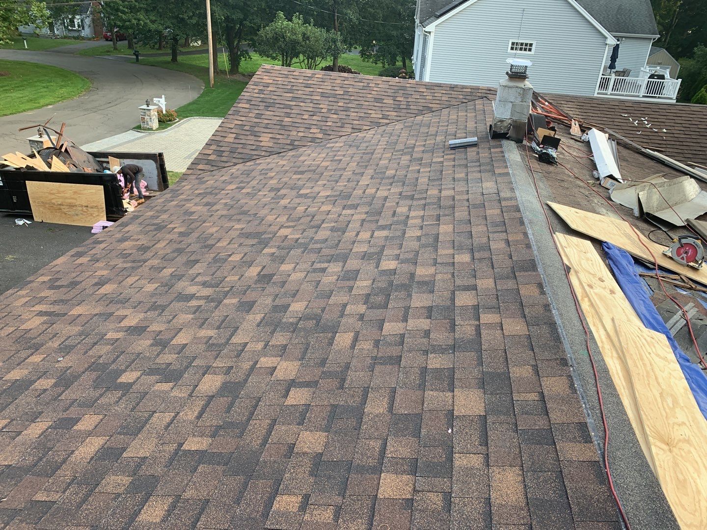 Residential Roofing Installation using Owens Corning Duration Brownwood by A Plus Exterior