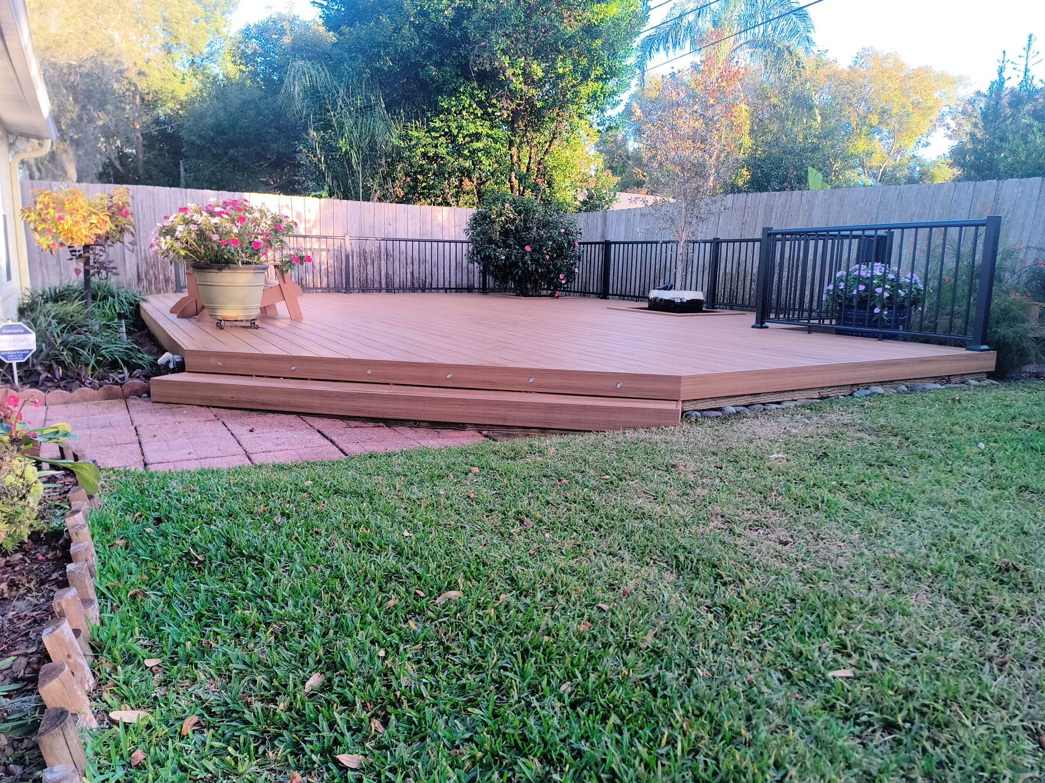 Luxury Multi-Level Deck | Deckorators Voyage Mineral-Based Composite by Orlando pergolas 