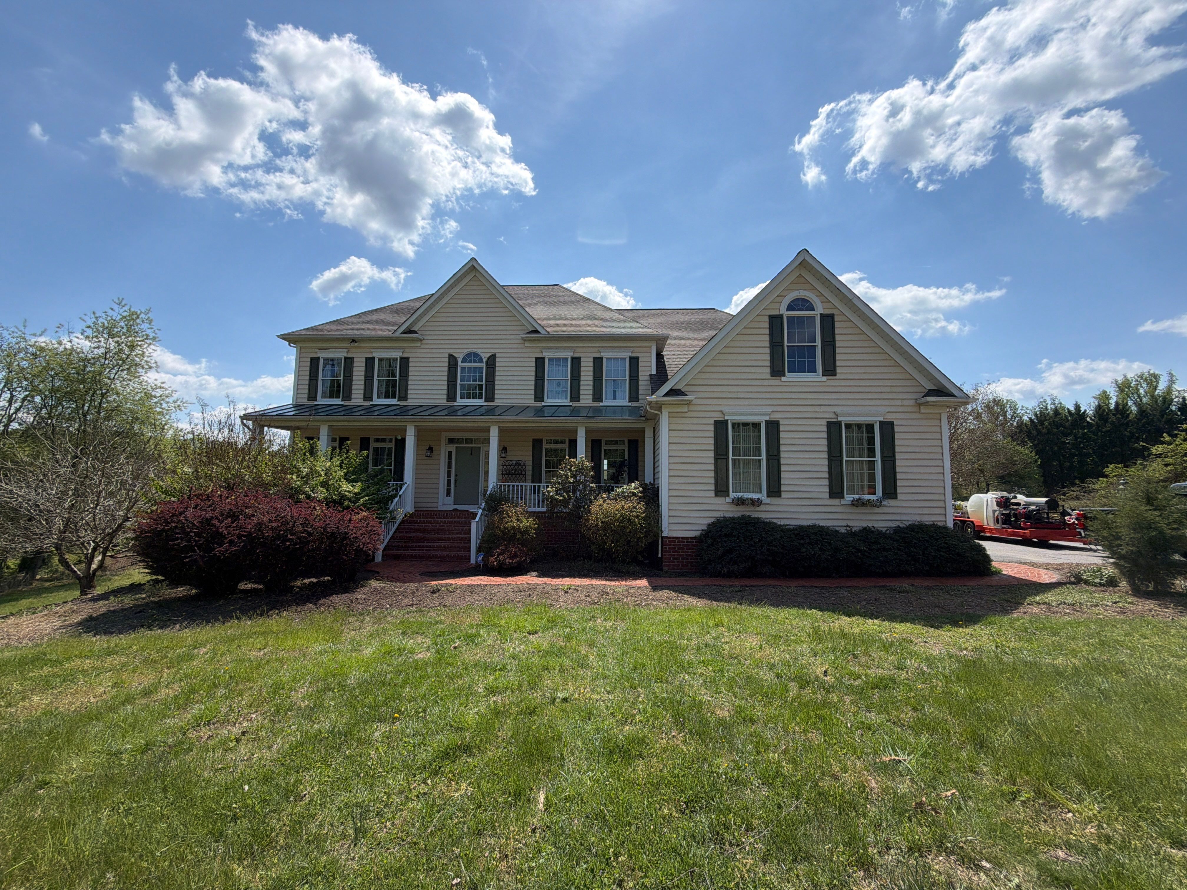 Exterior House Washing and Pool Deck Restoration in West Friendship by Baltimore Pressure Washers Inc.