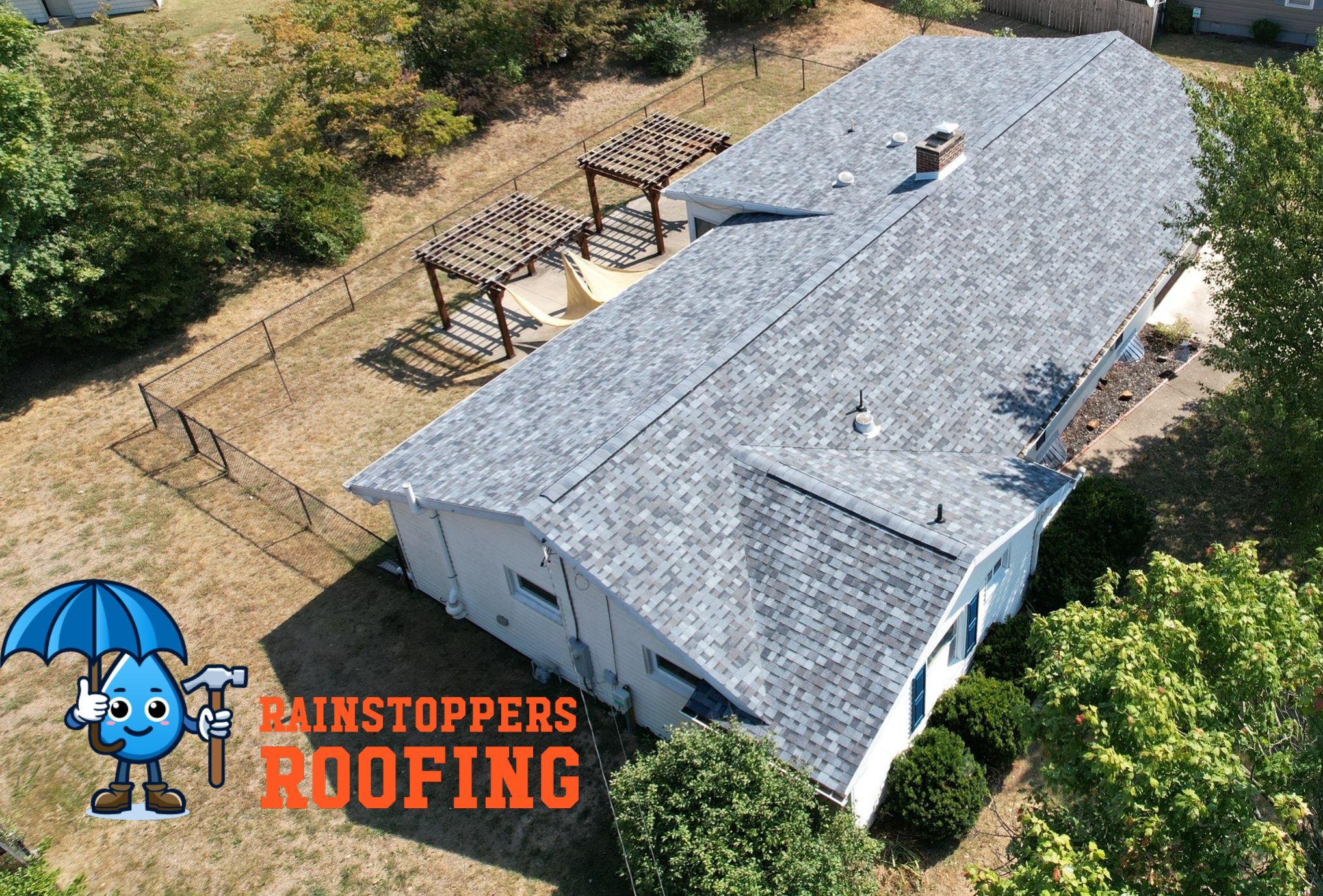 Residential Roofing Installation using GAF Timberline HDZ Biscayne Blue by Rainstoppers Roofing