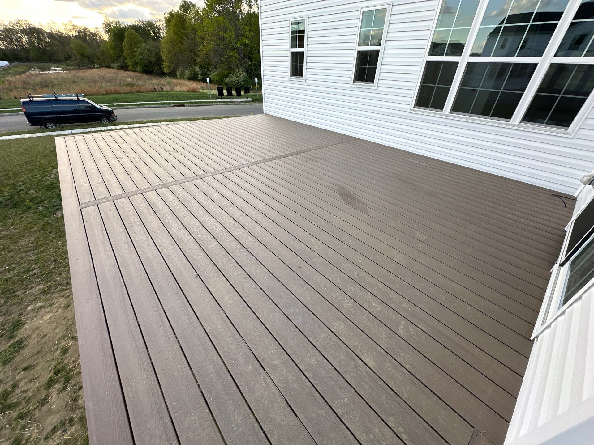 New deck + Manual Louvered Pergola by deck guardian