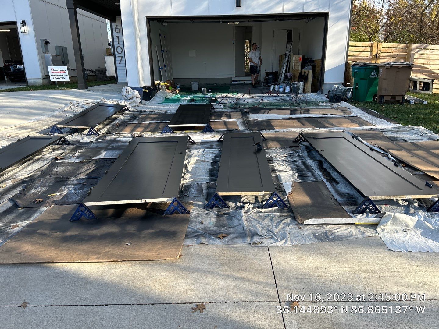 Door Repaint  using Ben Moore Comand  by Nashville House Painters 