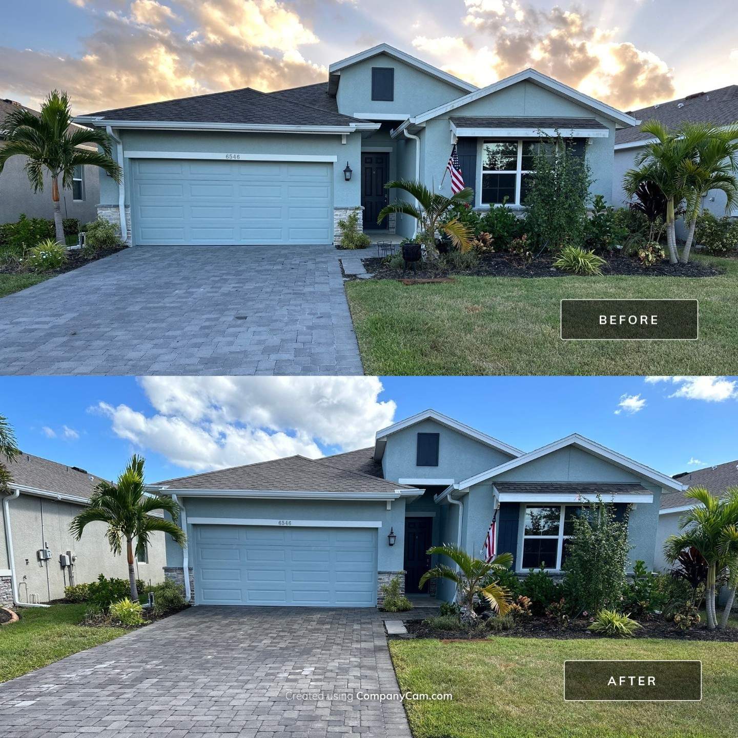 House Wash & Paver Driveway Cleaning in Trevesta Community, Palmetto, FL | Sunshine AquaWash by Sunshine AquaWash