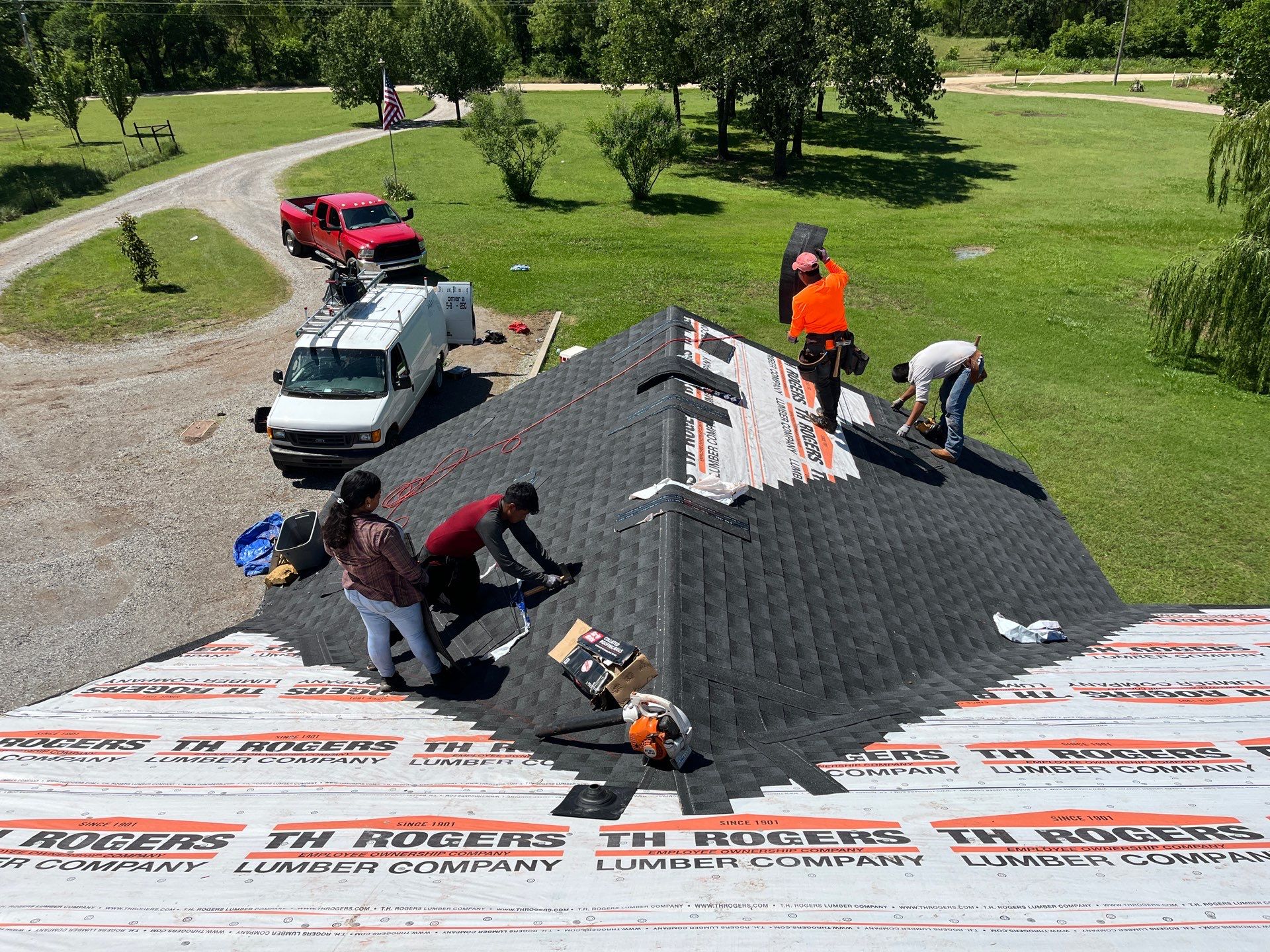 Roof Replacement and Architectural Shingle Installation in Joy, Oklahoma by BANA Roofing and Solar Supply