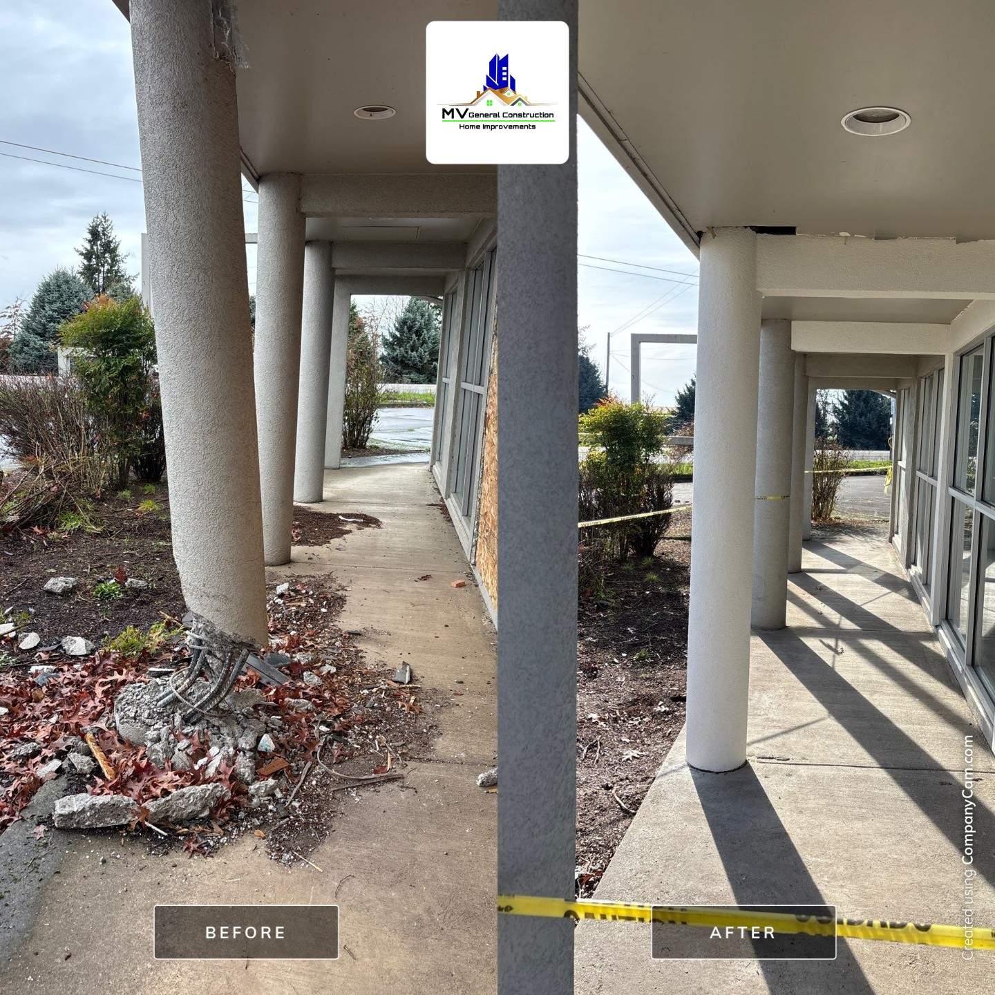 415 - Column Repair & Paint by MV General Construction, LLC