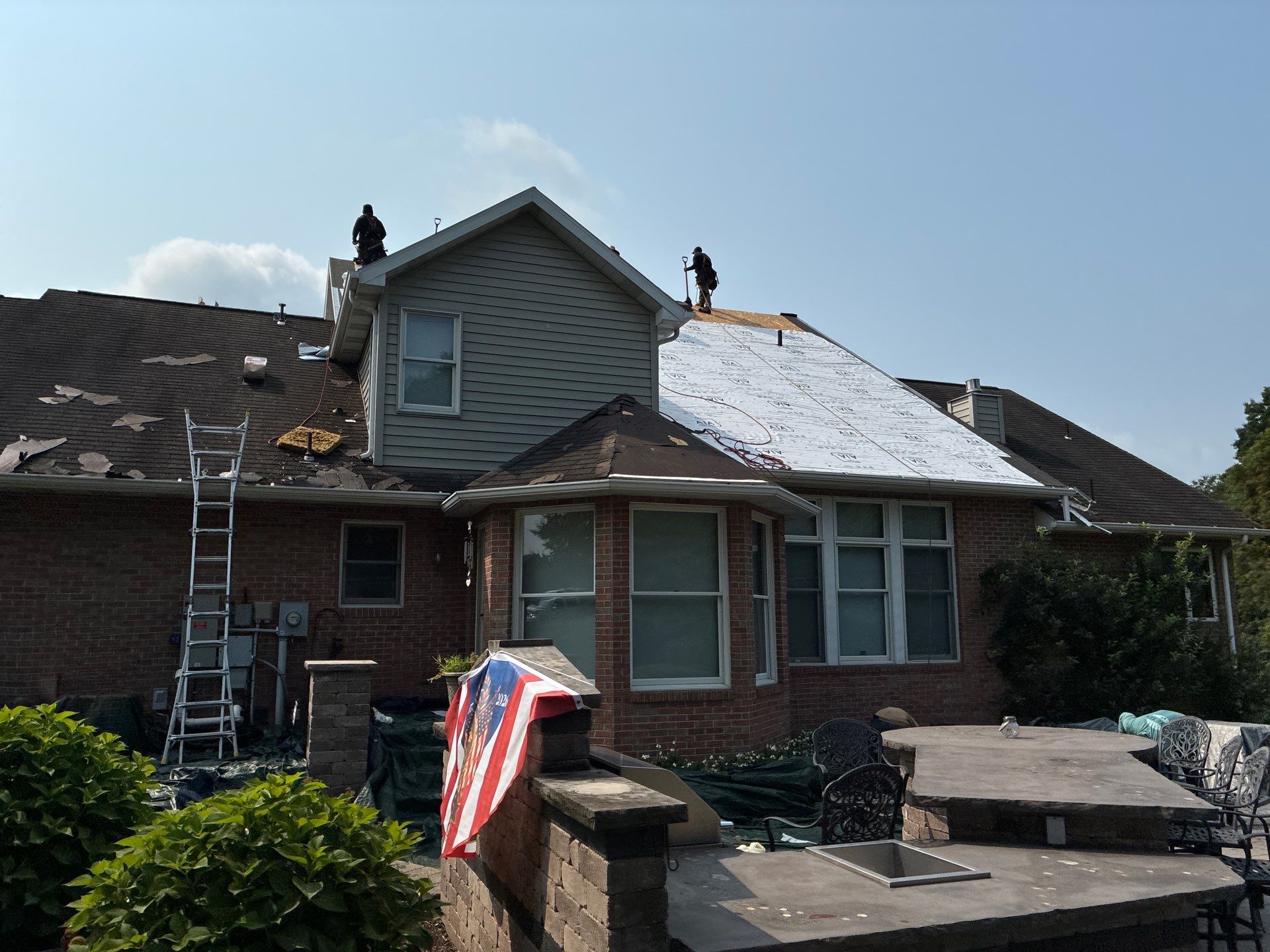 Full Roofing Replacement and Gray Shake Hardie Siding Installation in Butler by Cousins Roofing Siding & Decks
