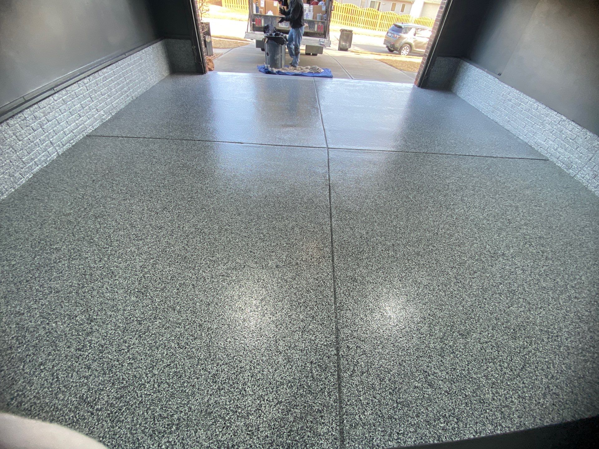 Brashed Gray 1/4" by Granite Garage Floors