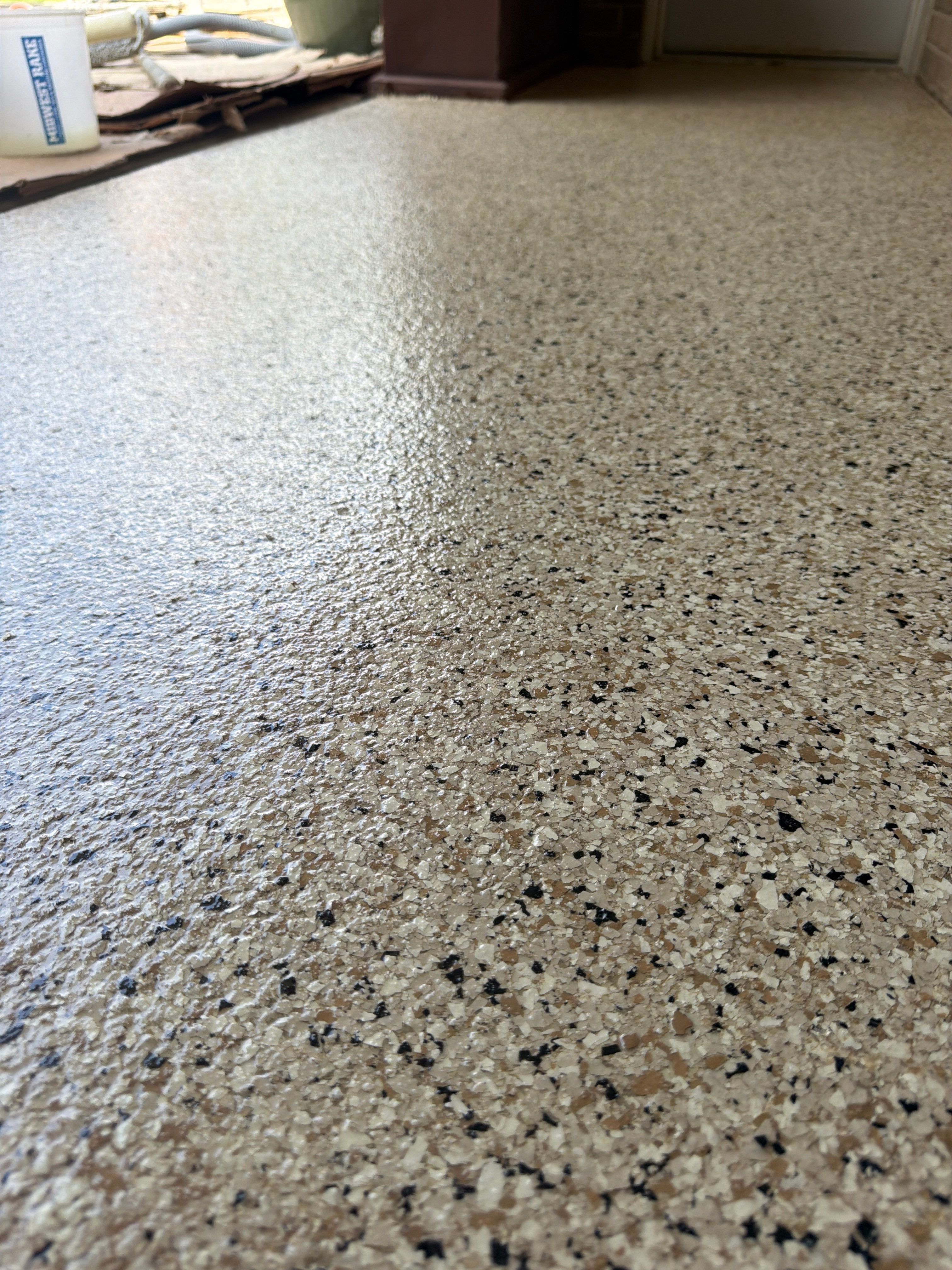 Project in Saint Johns, Michigan by Freedom Concrete Coatings. 