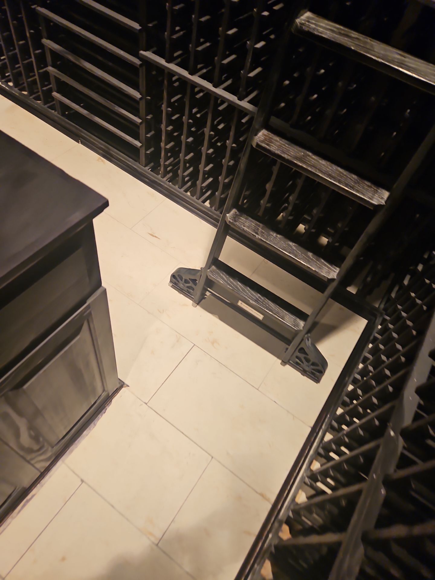 Replaced Stained Wine Cellar Tiles  by Footprints Floors of Nashville