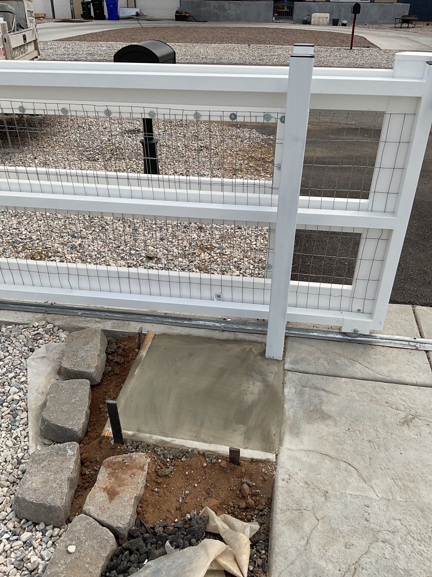 Fence Installation using Ranch Style Vinyl by Fence Guys Inc. 