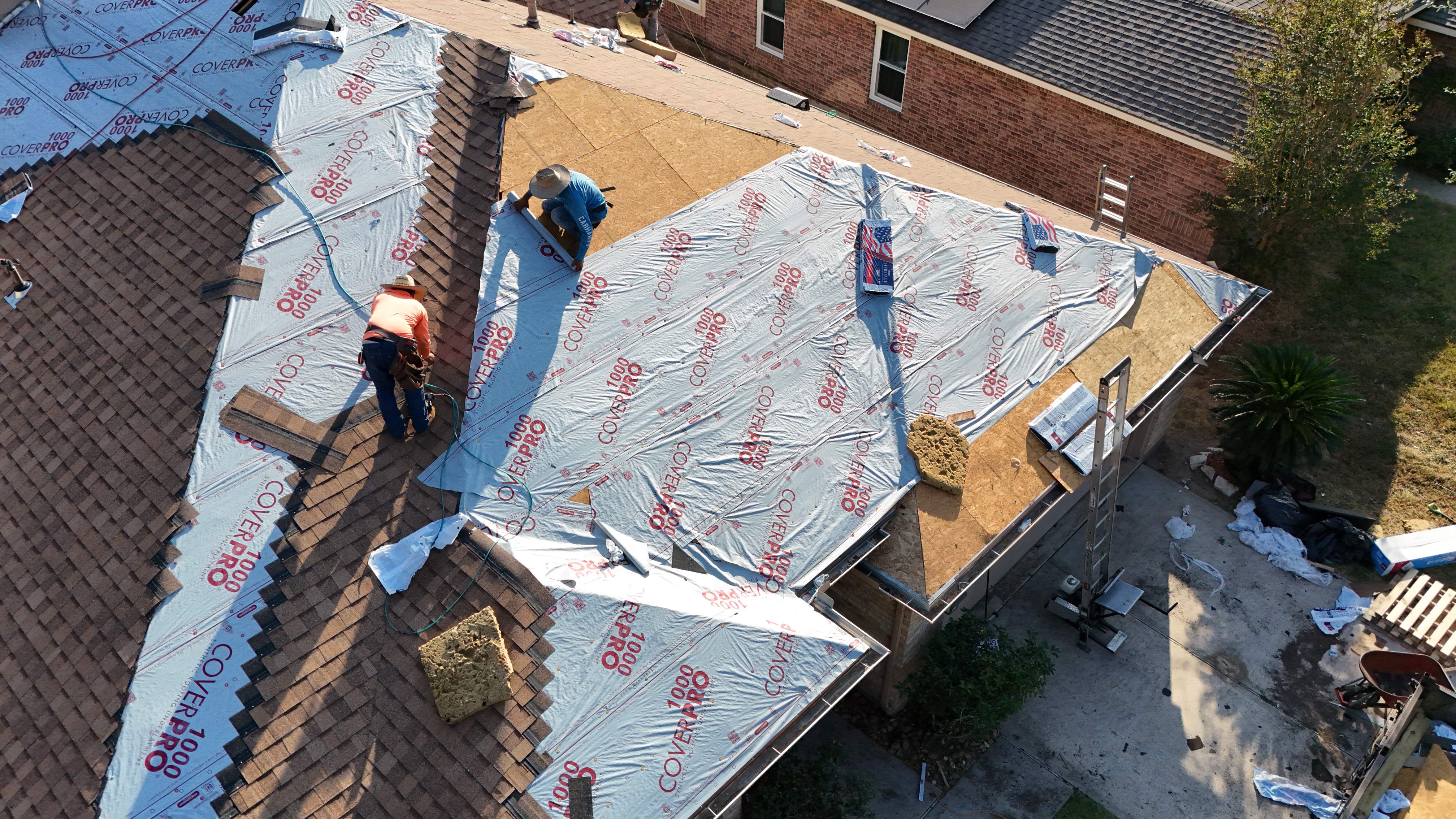 Golden-Tan Roof Replacement — Spring, TX by PL Roofing & SB Roofing, LLC.