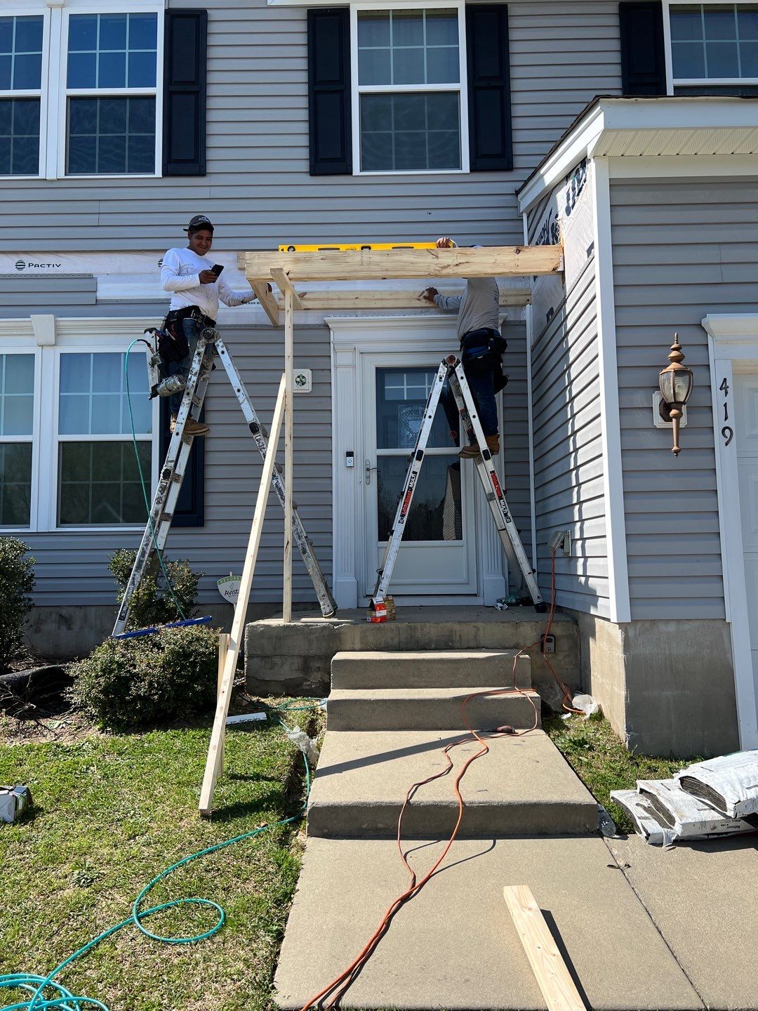 Front Porch Installation by Midlands Roofing & Exteriors