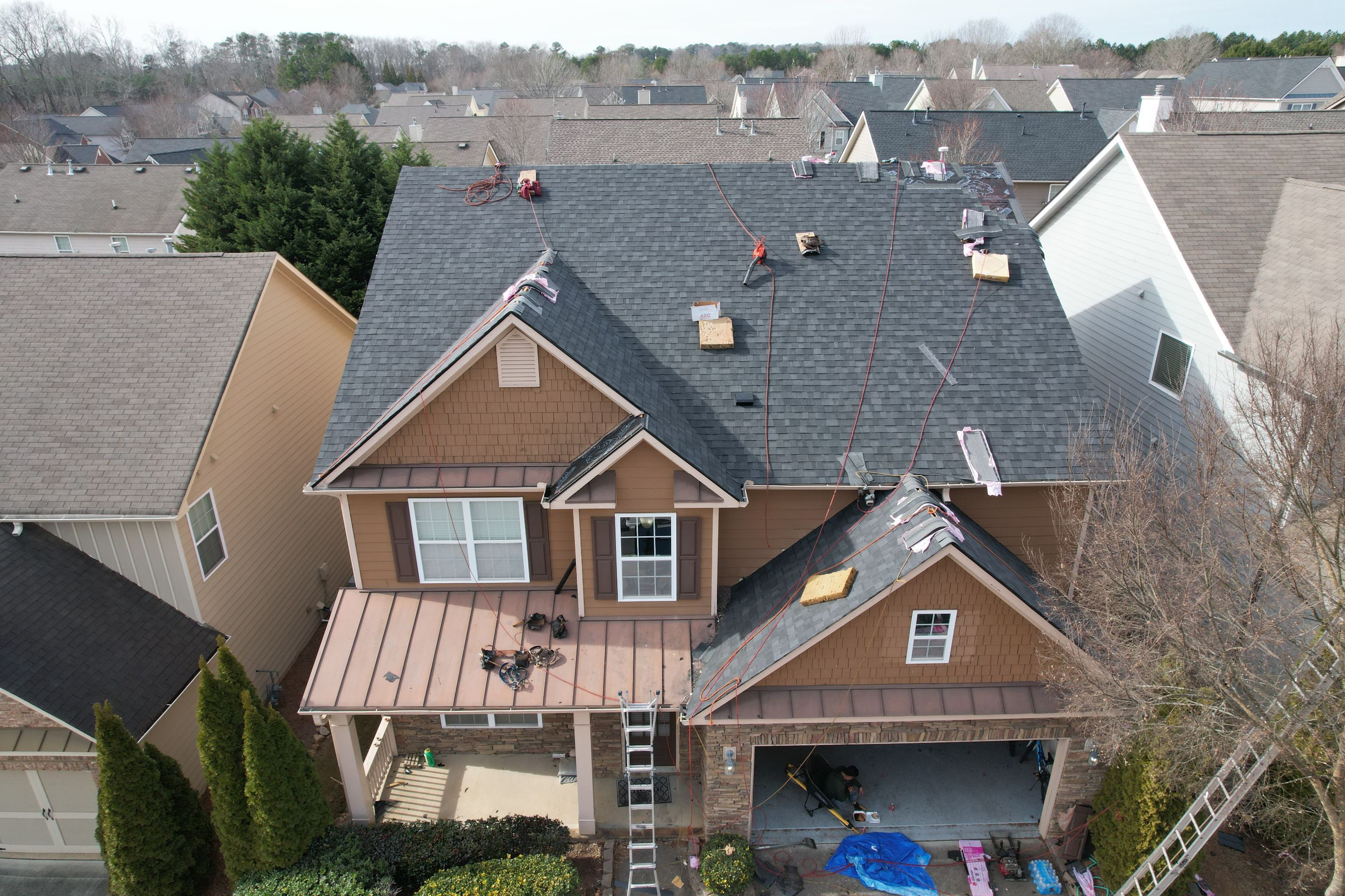 Residential Roofing Installation using Owens Corning by Inspector Roofing and Restoration