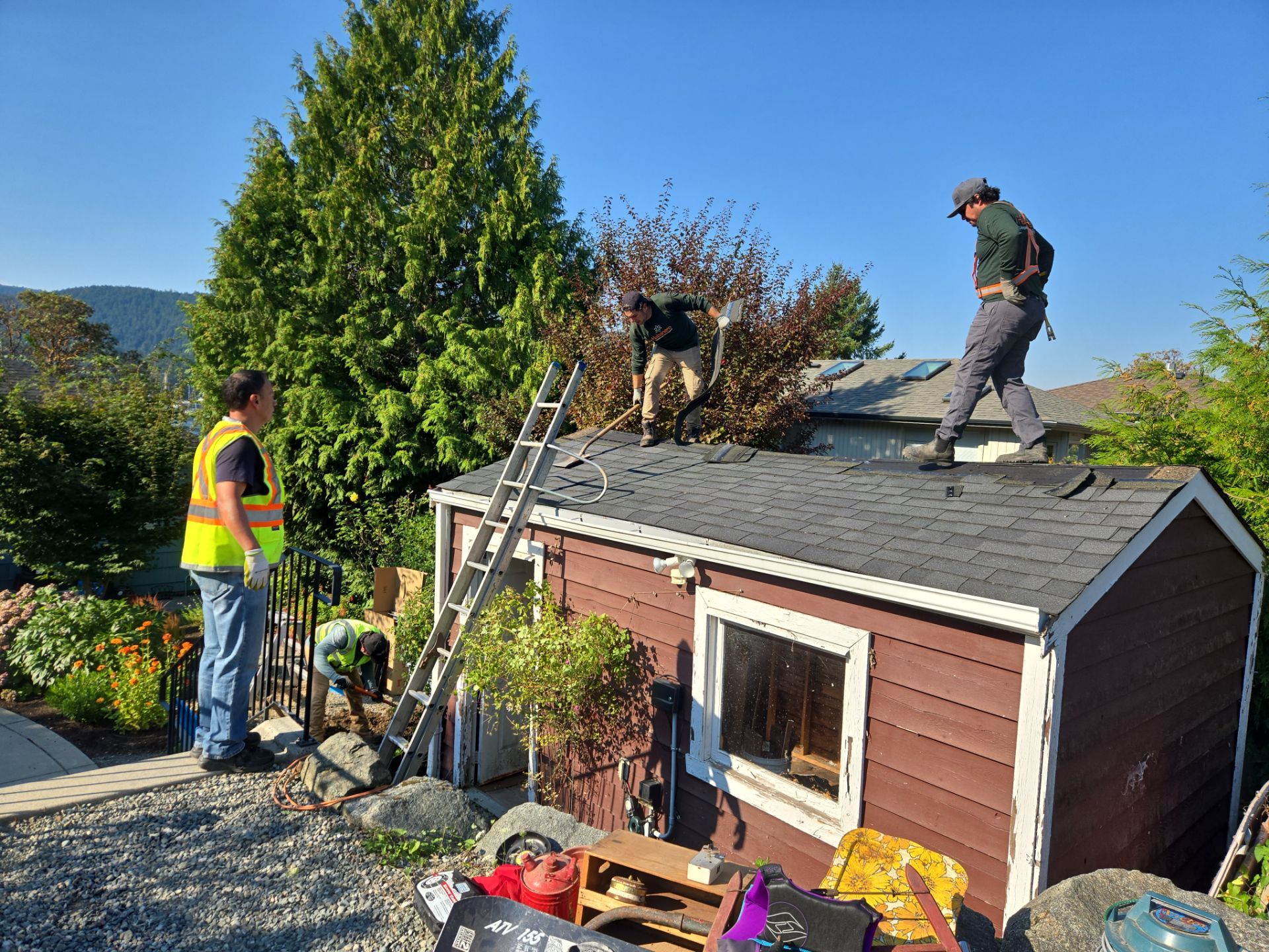 Backyard Transformation — Custom Shed, Paver Patio & Retaining Wall by Habanero Garden and Exterior Care