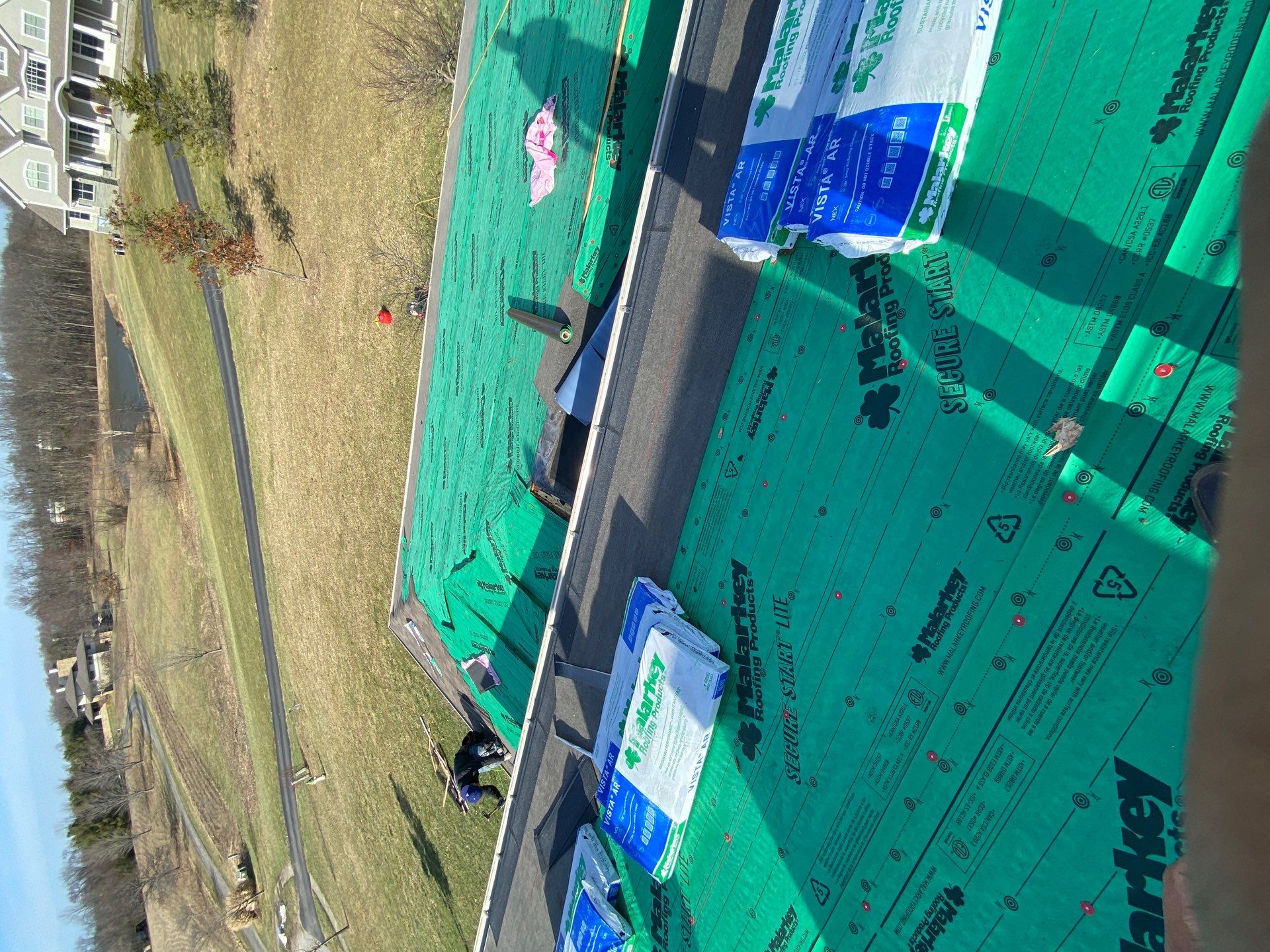 Residential Roofing Installation using Malarkey Vista AR Shingles (Weathered Wood Plus) by Koontz Construction