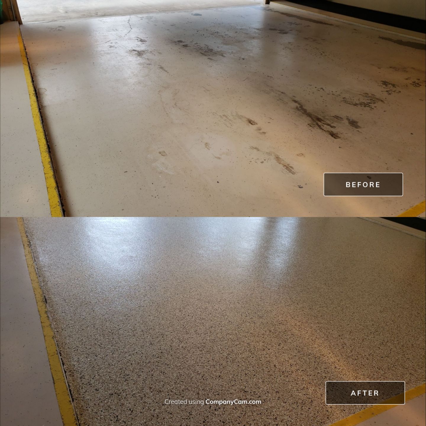 Fort Dodge Driftwood Garage Floor Coating by Revival Concrete Coatings