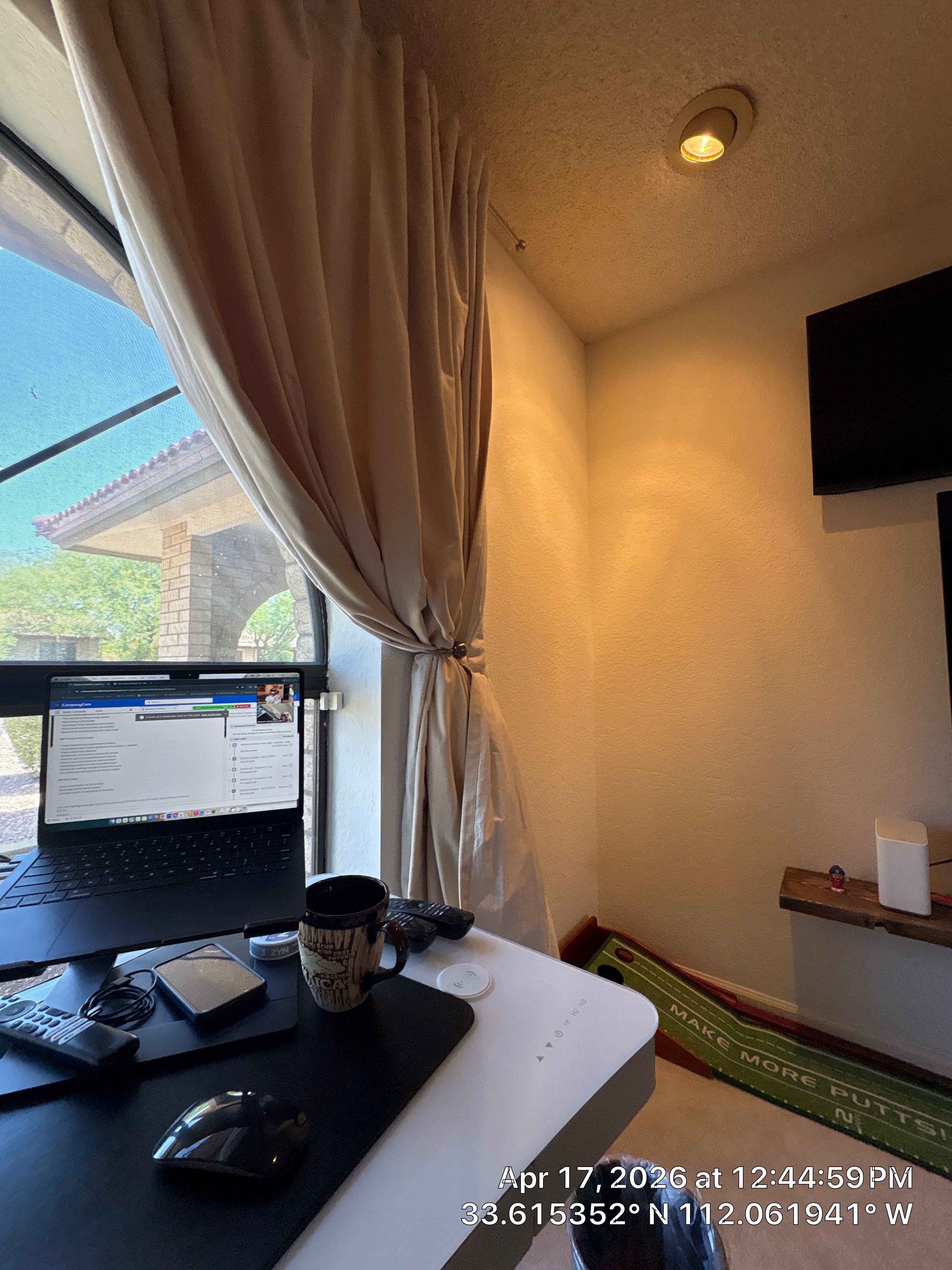 Custom Home Office Installation and Media Wall Setup in Phoenix by CompanyCam Sales Demo