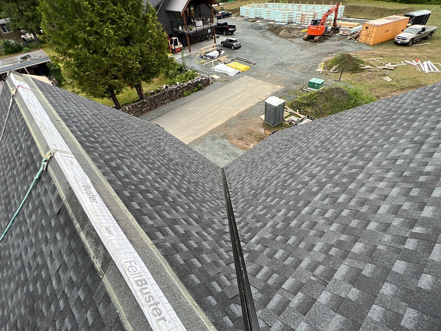 Residential Roofing Installation using GAF Charcoal HDZ by Top Notch Roofing Inc