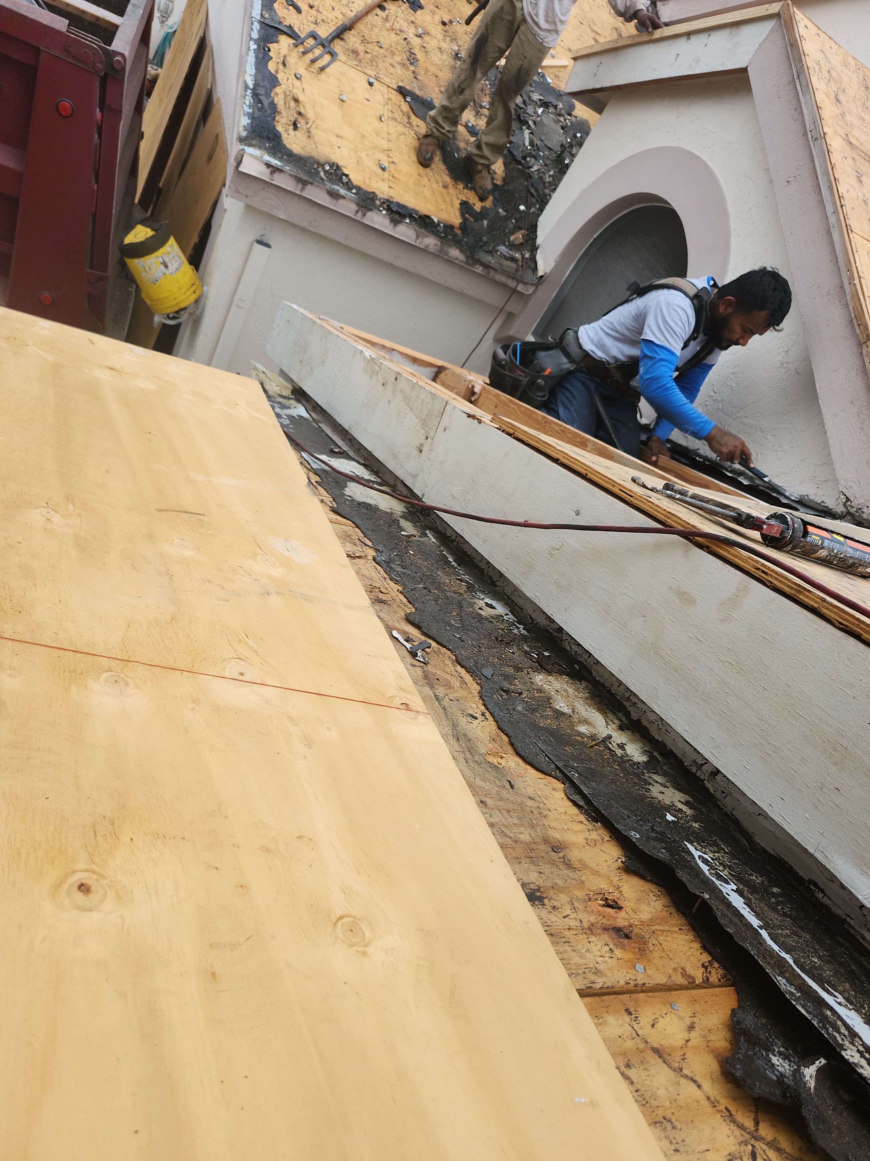 Concrete Tile Roof Replacement and Wood Decking Repair in Boca Raton by Aastro Roofing