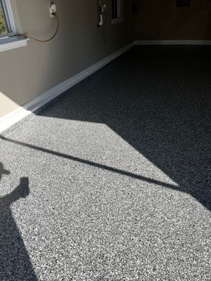 Garage Floor Coating using Wombat