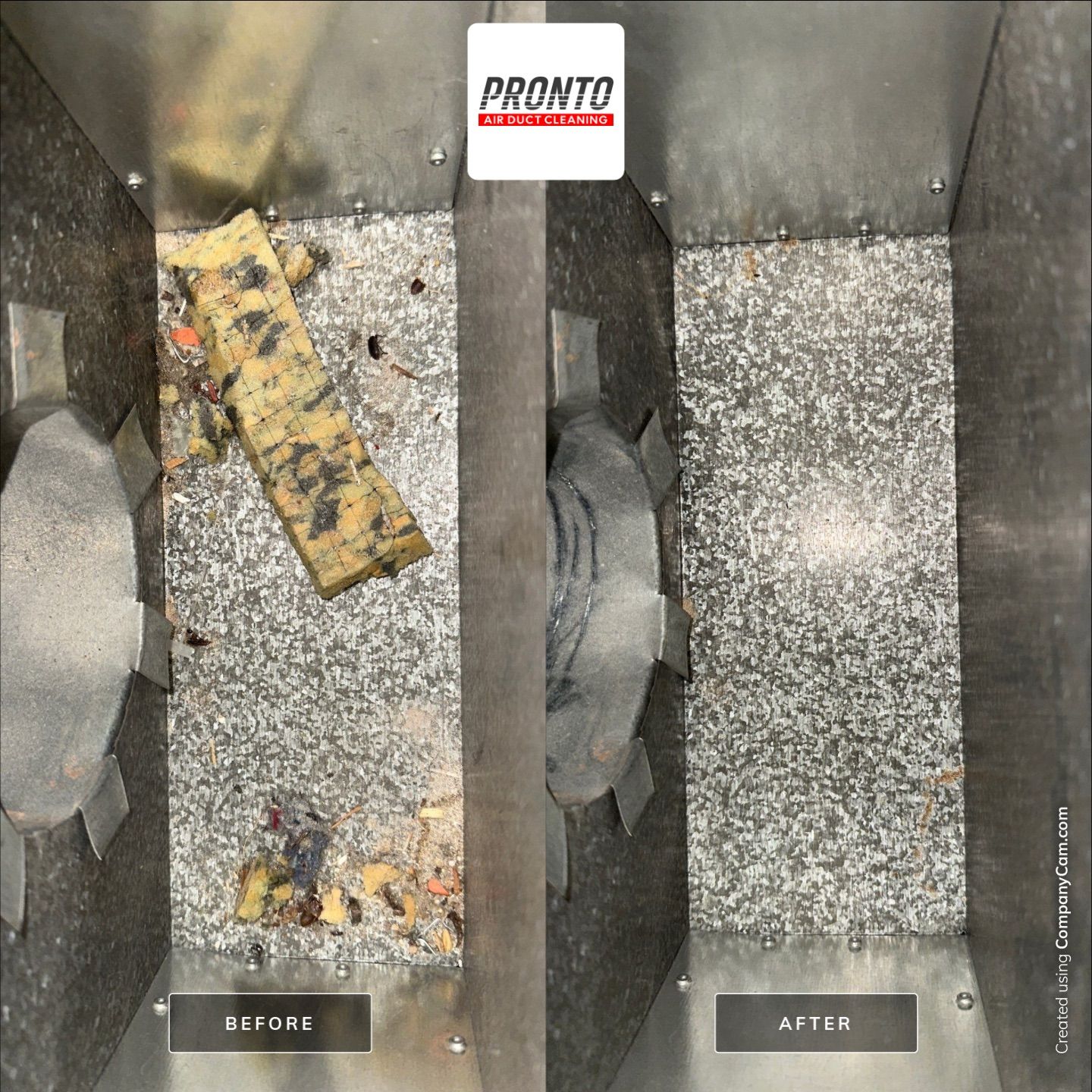 Air duct cleaning using Commercial vaccum by Pronto Air Duct Cleaning