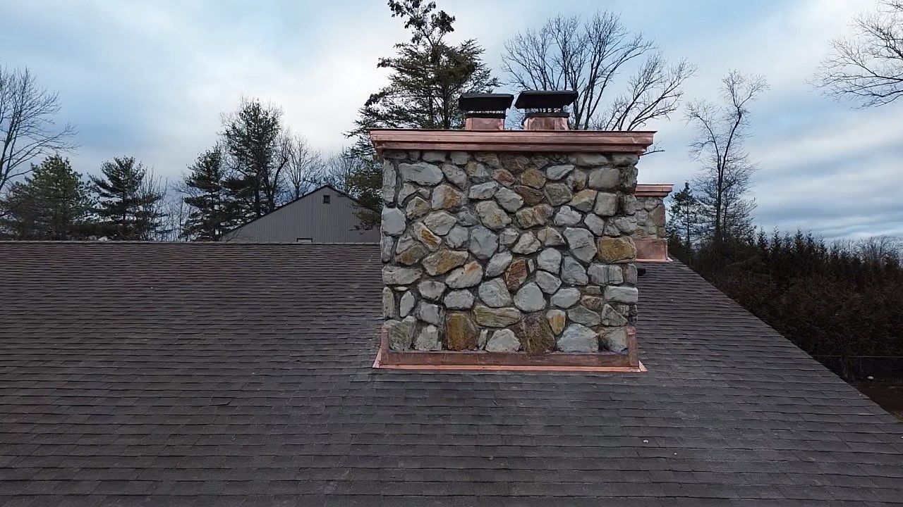 Chimney Repairs using Copper by CMNG LLC