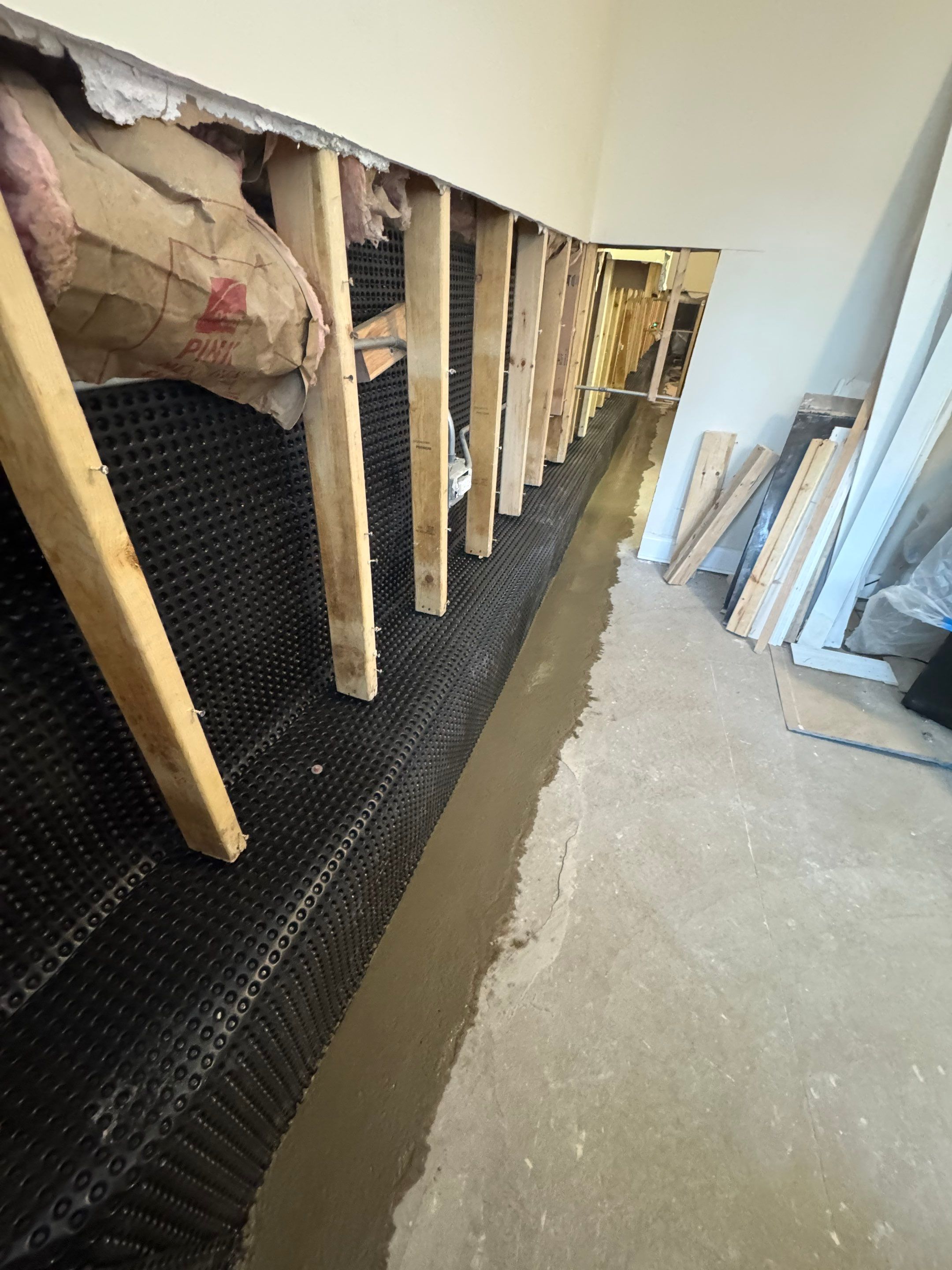 North Side Drain Tile System by Area Wide Waterproofing