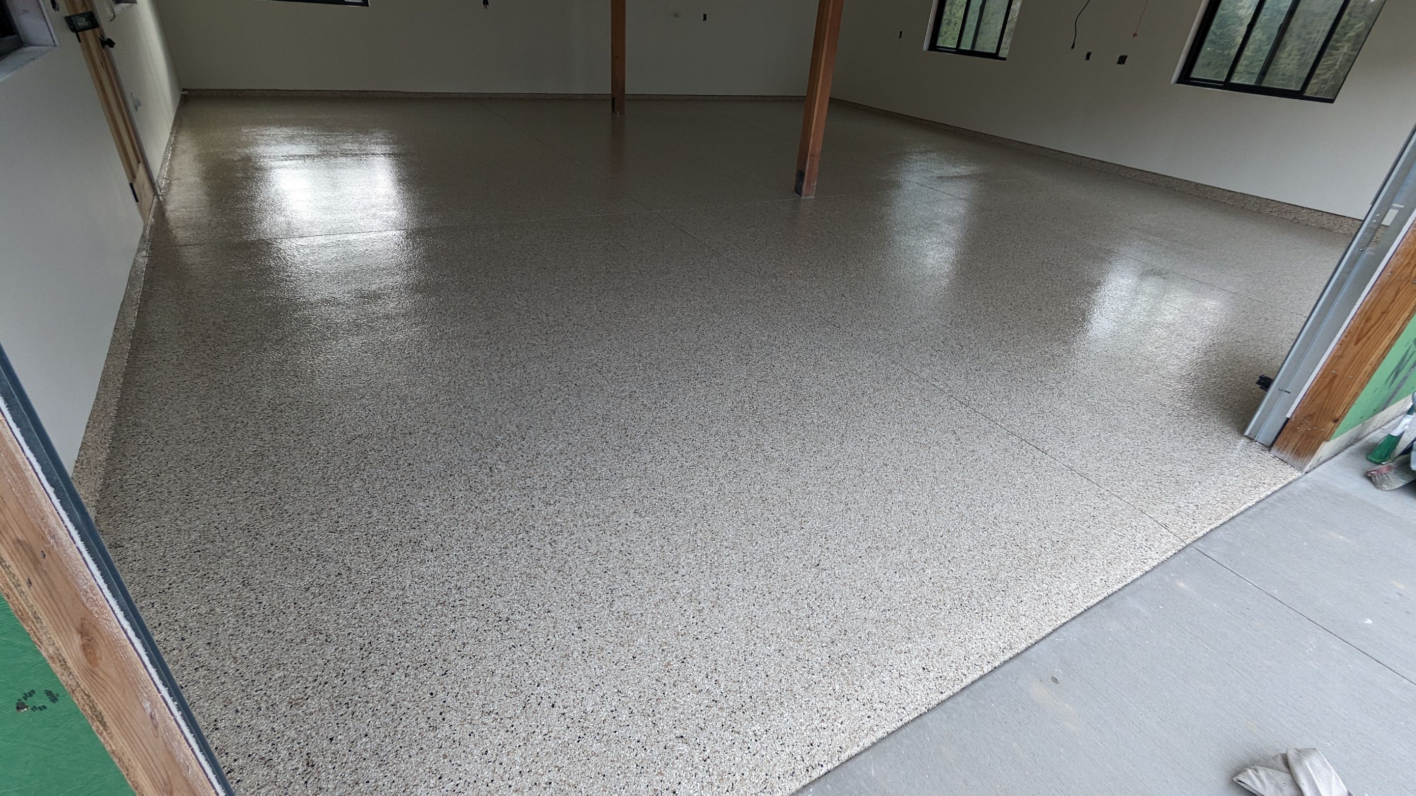 Garage Transformation using Driftwood by Croc Coatings, LLC