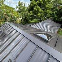 24ga 1.5" Mechanical Seam Dark Bronze by Total Roofing System The Metal Roof Experts