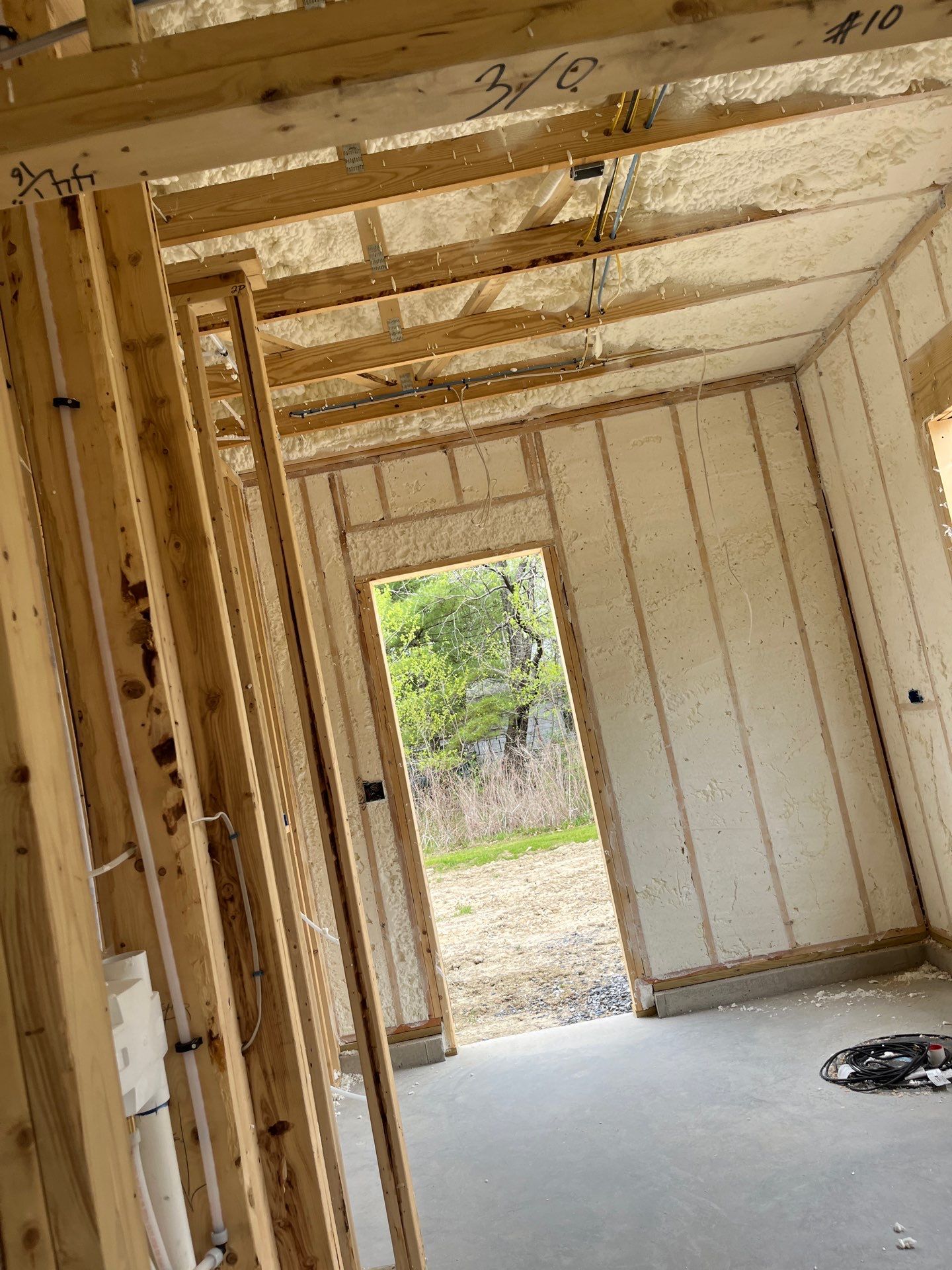 New Construction using open cell spray foam by NYS Foam & Energy