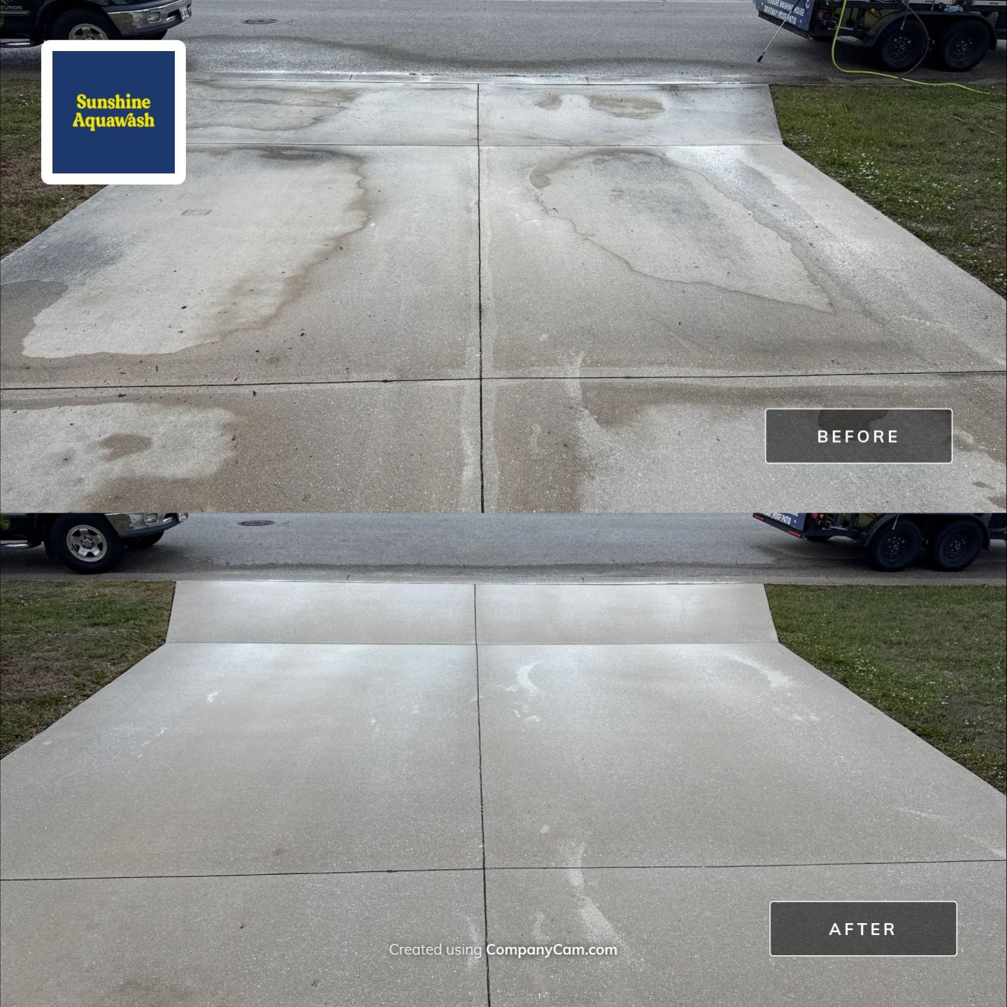 Concrete Driveway Cleaning in Arbor Creek Community – Palmetto, FL by Sunshine AquaWash