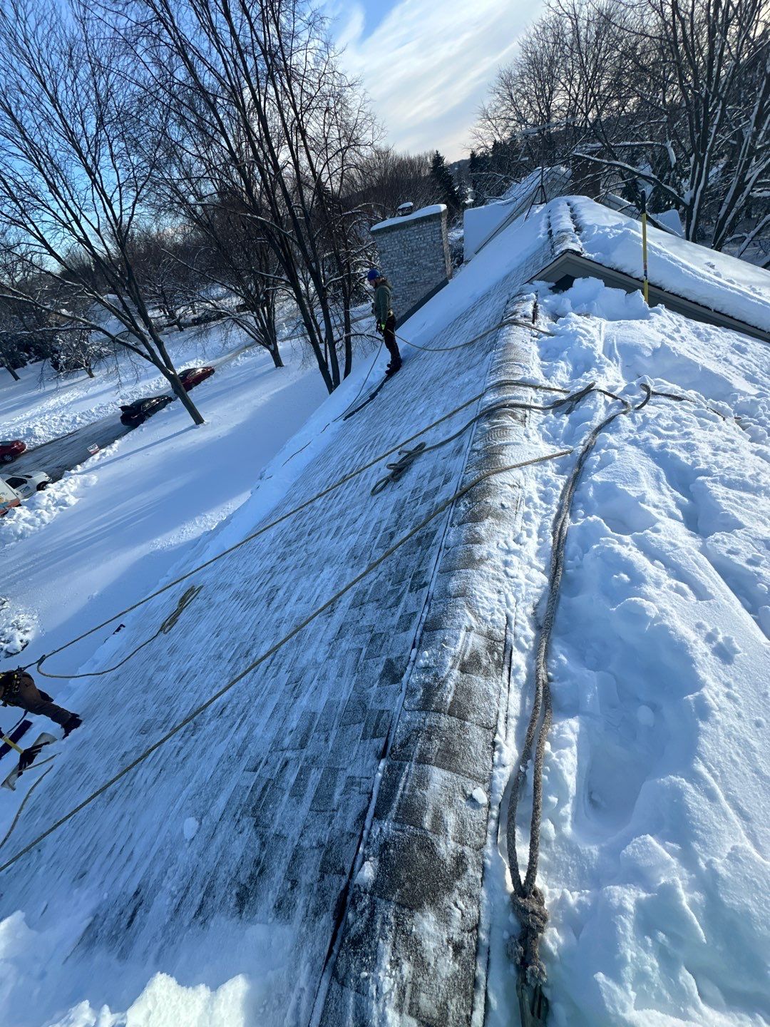 Roof Snow And Ice Dam Removal using Steamer by Stendahl Services