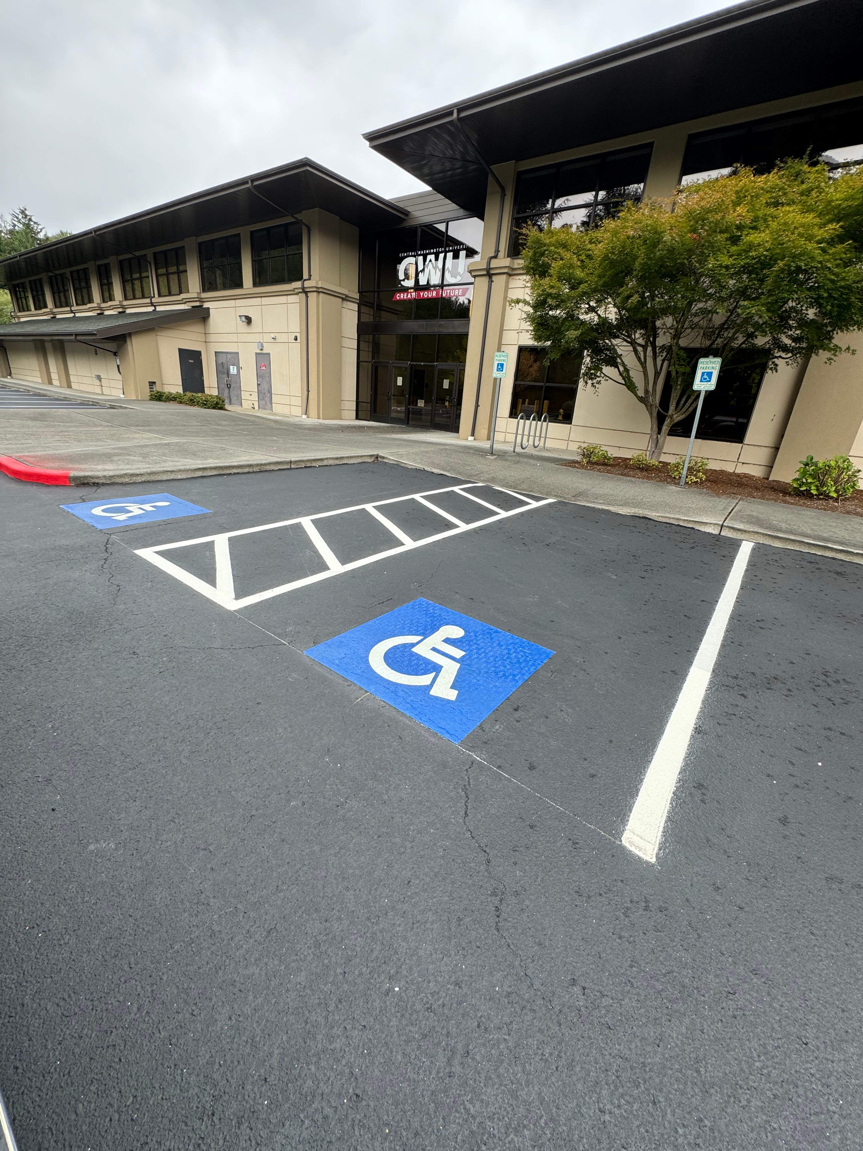 Central Washington University (CWU) Parking Lot Sealcoating & Striping  by Jireh Asphalt & Concrete Inc 