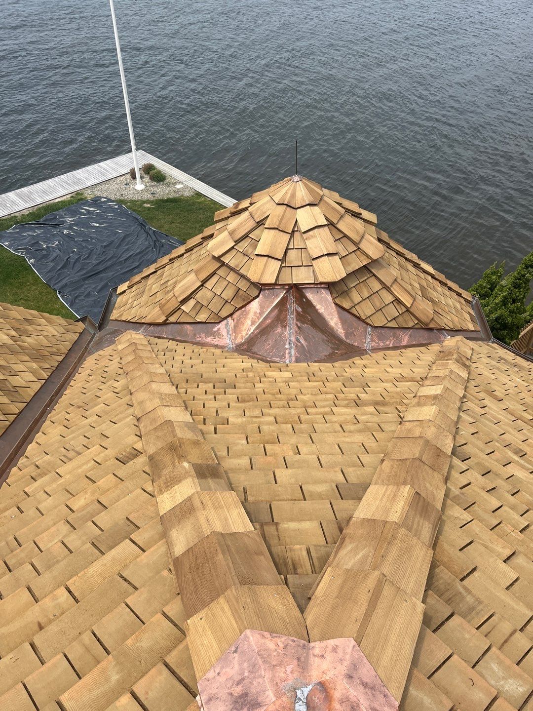 Residential Roofing Installation using Cedar Shakes by CMNG LLC