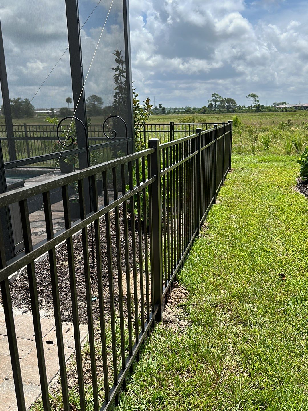 Aluminum Fence Installation using Bronze 3 Rail Aluminum Fence by Asap fence and gates, LLC