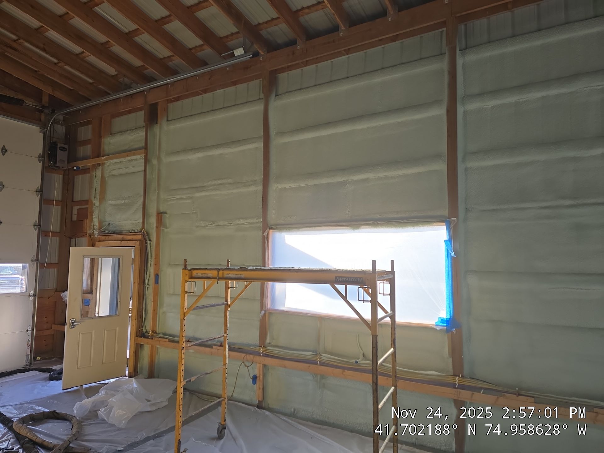 Exterior Walls using Closed-Cell Spray Foam by NYS Foam & Energy