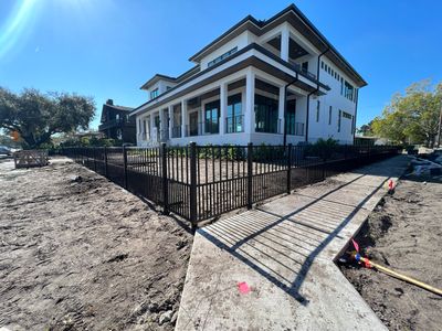 Aluminum Fence Installation using 3 Rail Aluminum Puppy Picket Fence