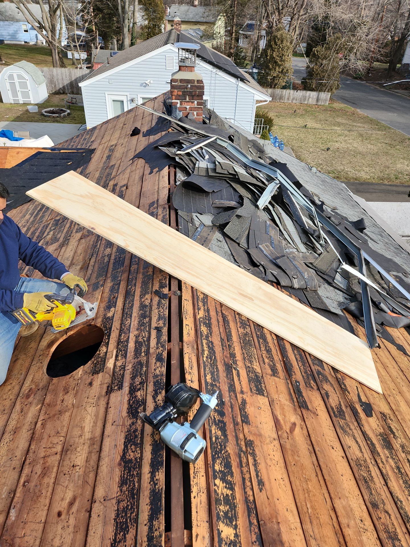 Residential Roofing Installation using Owens Corning Duration Onyx Black by A Plus Exterior