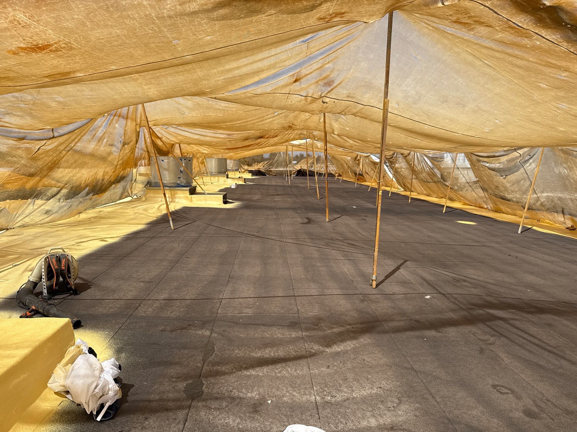 Pro Farms Spray foam roofing project by Straight Edge Roofing Inc