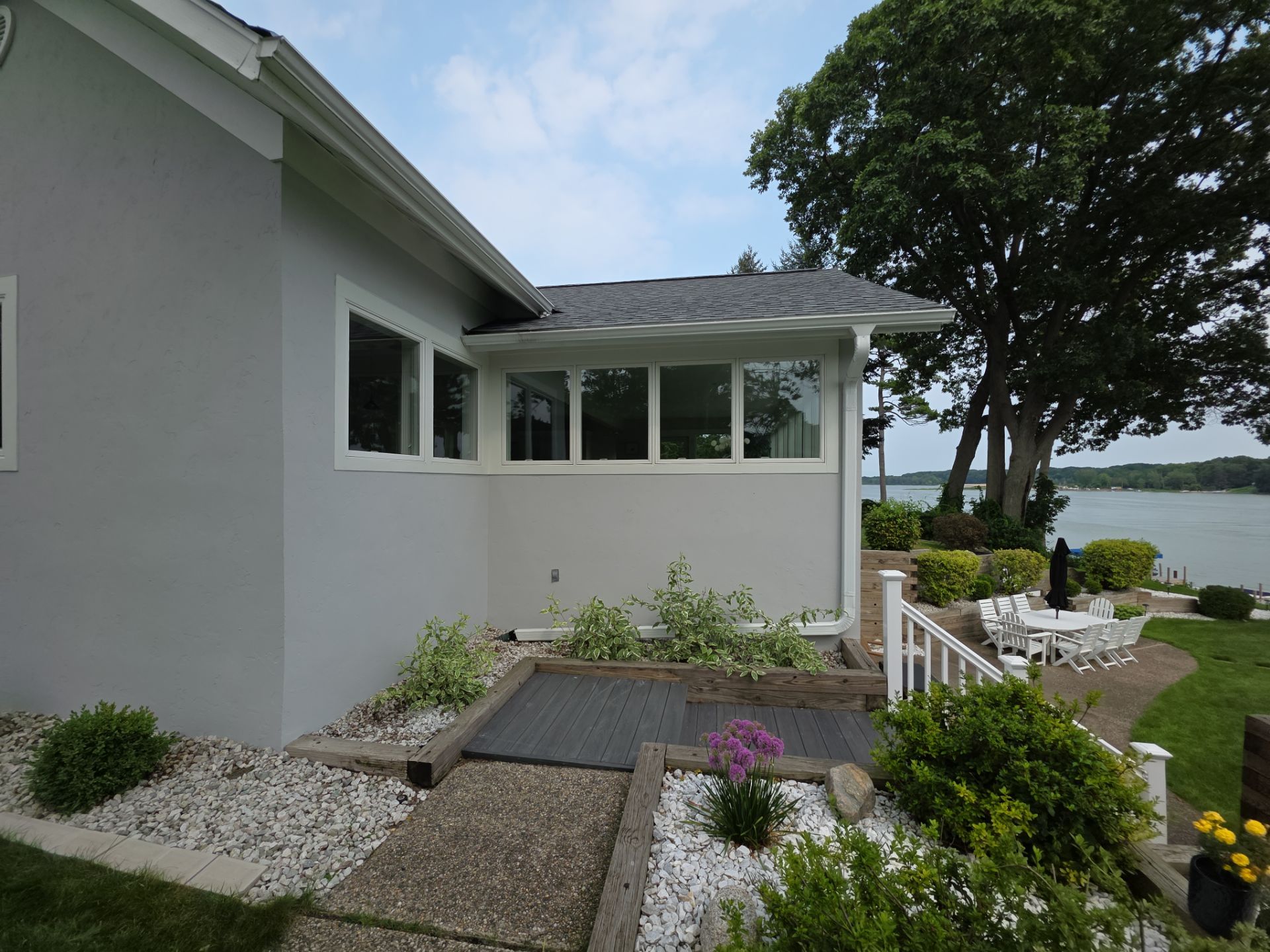 Norton Shores Residential Stucco Repair and Exterior Painting Refresh by Gordon Painting