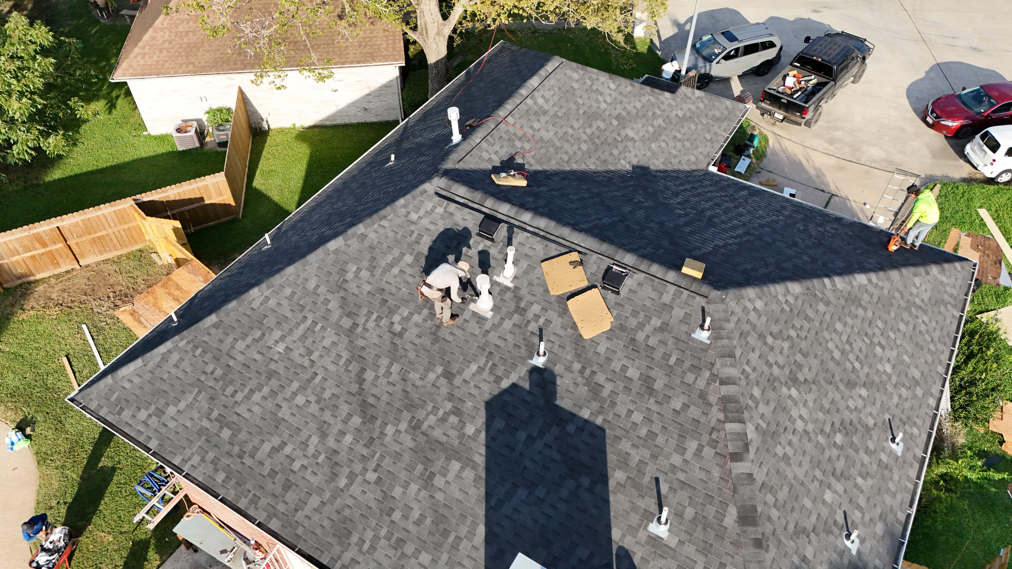 Charcoal Shingle Roof Replacement — North Houston, TX by PL Roofing & SB Roofing, LLC.